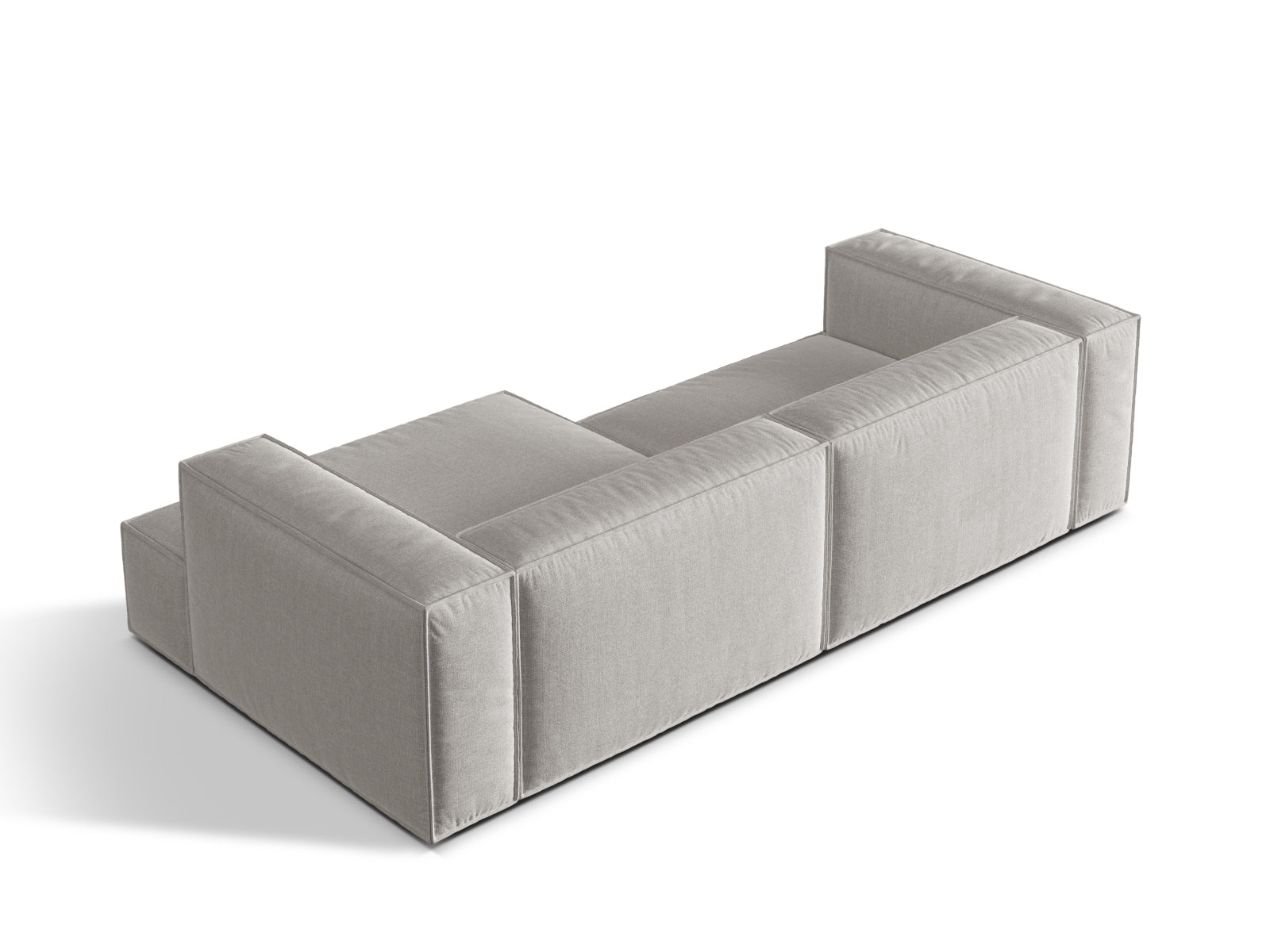 Nuria Modular Ecksofa rechts 4 Sitzer in Light Grey präsentiert im Onlineshop von KAQTU Design AG. Ecksofa rechts ist von Micadoni