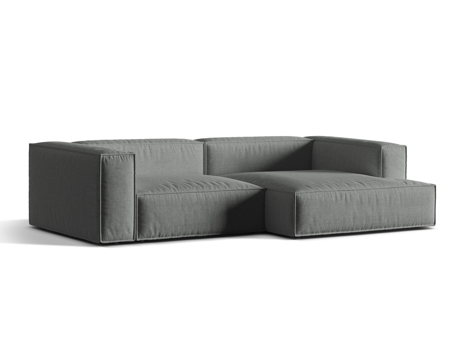 Nuria Modular Ecksofa rechts 4 Sitzer in Grey präsentiert im Onlineshop von KAQTU Design AG. Ecksofa rechts ist von Micadoni