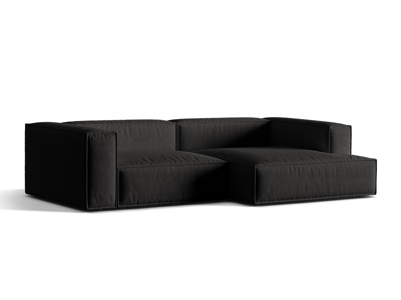 Nuria Modular Ecksofa rechts 4 Sitzer in Black präsentiert im Onlineshop von KAQTU Design AG. Ecksofa rechts ist von Micadoni