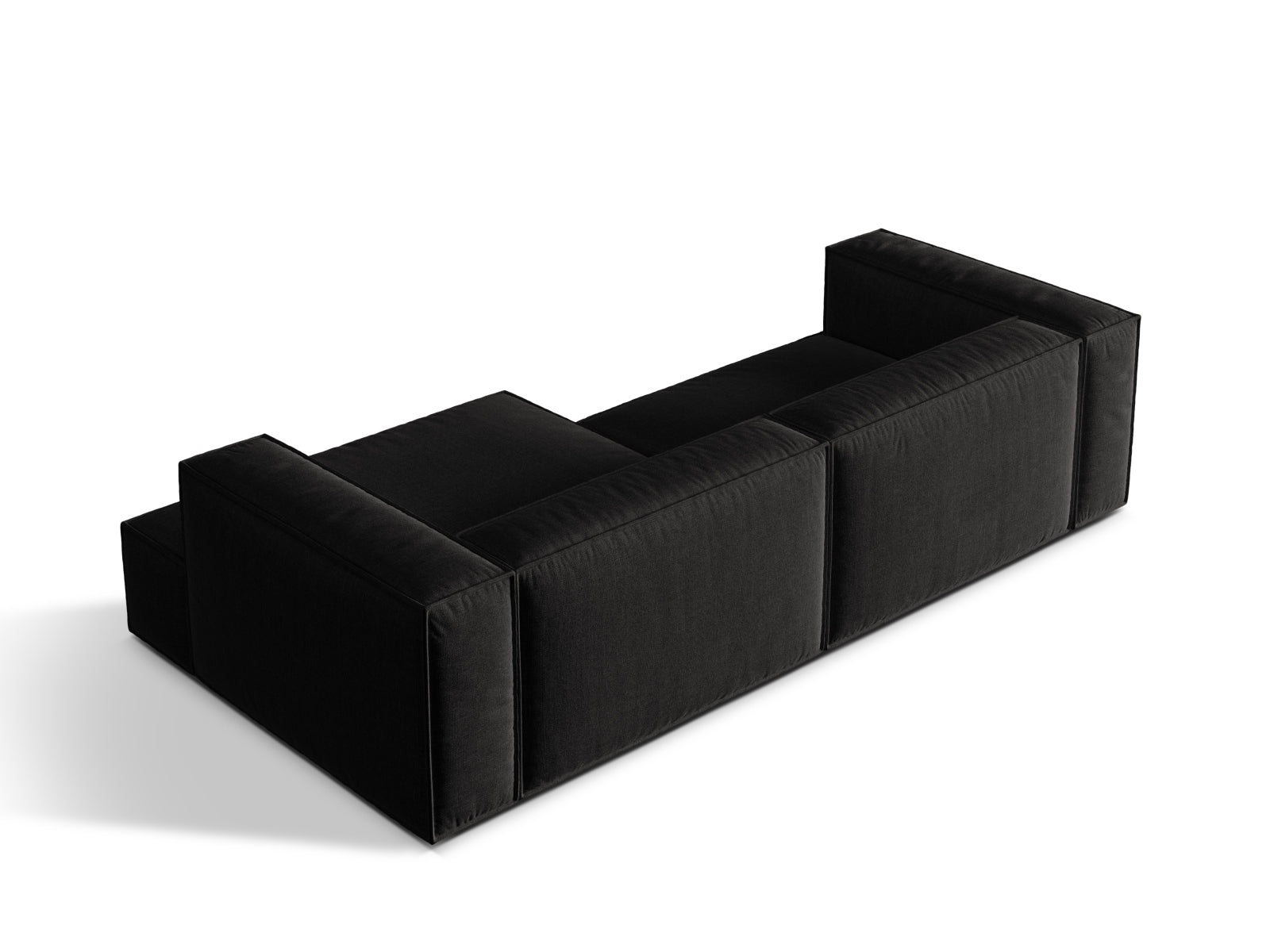 Nuria Modular Ecksofa rechts 4 Sitzer in Black präsentiert im Onlineshop von KAQTU Design AG. Ecksofa rechts ist von Micadoni