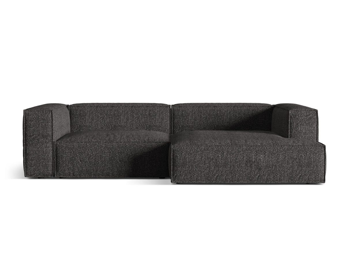 Nuria Boucle Modular Ecksofa rechts 4 Sitzer in Anthracite-Monet präsentiert im Onlineshop von KAQTU Design AG. L-Sofa rechts ist von Micadoni