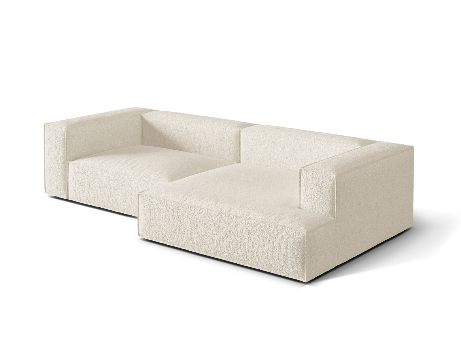 Nuria Boucle Modular Ecksofa rechts 4 Sitzer in Ivory präsentiert im Onlineshop von KAQTU Design AG. Ecksofa rechts ist von Micadoni
