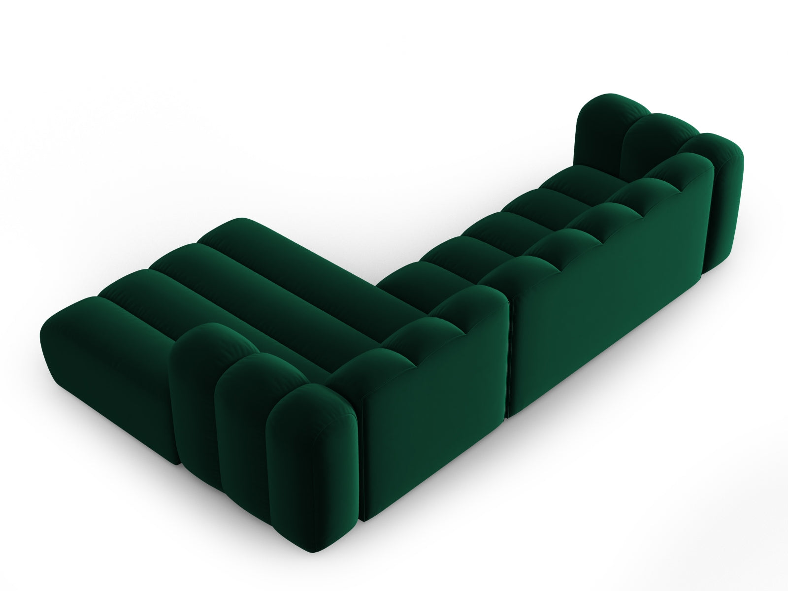 Entdecken Sie das elegante Lupine Velour Ecksofa rechts von Micadoni – ein 4-Sitzer, der Stil, Komfort und Flexibilität vereint. Ideal für Ihr Zuhause!