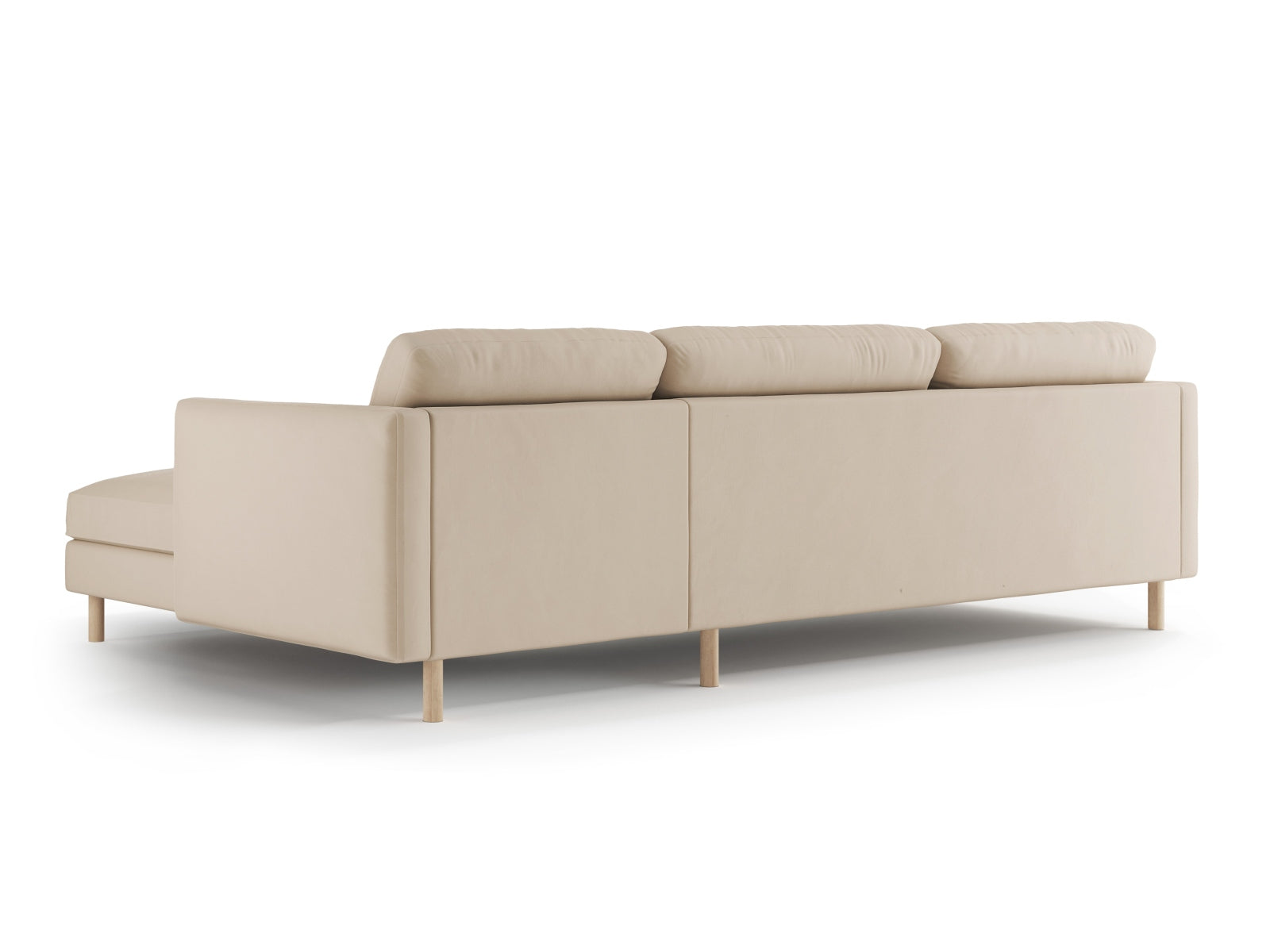 Erleben Sie das Eden Velour Ecksofa rechts 4 Sitzer von Micadoni: Stilvolles Velours, elegantes Design und erstklassiger Sitzkomfort für Ihr Wohnzimmer.
