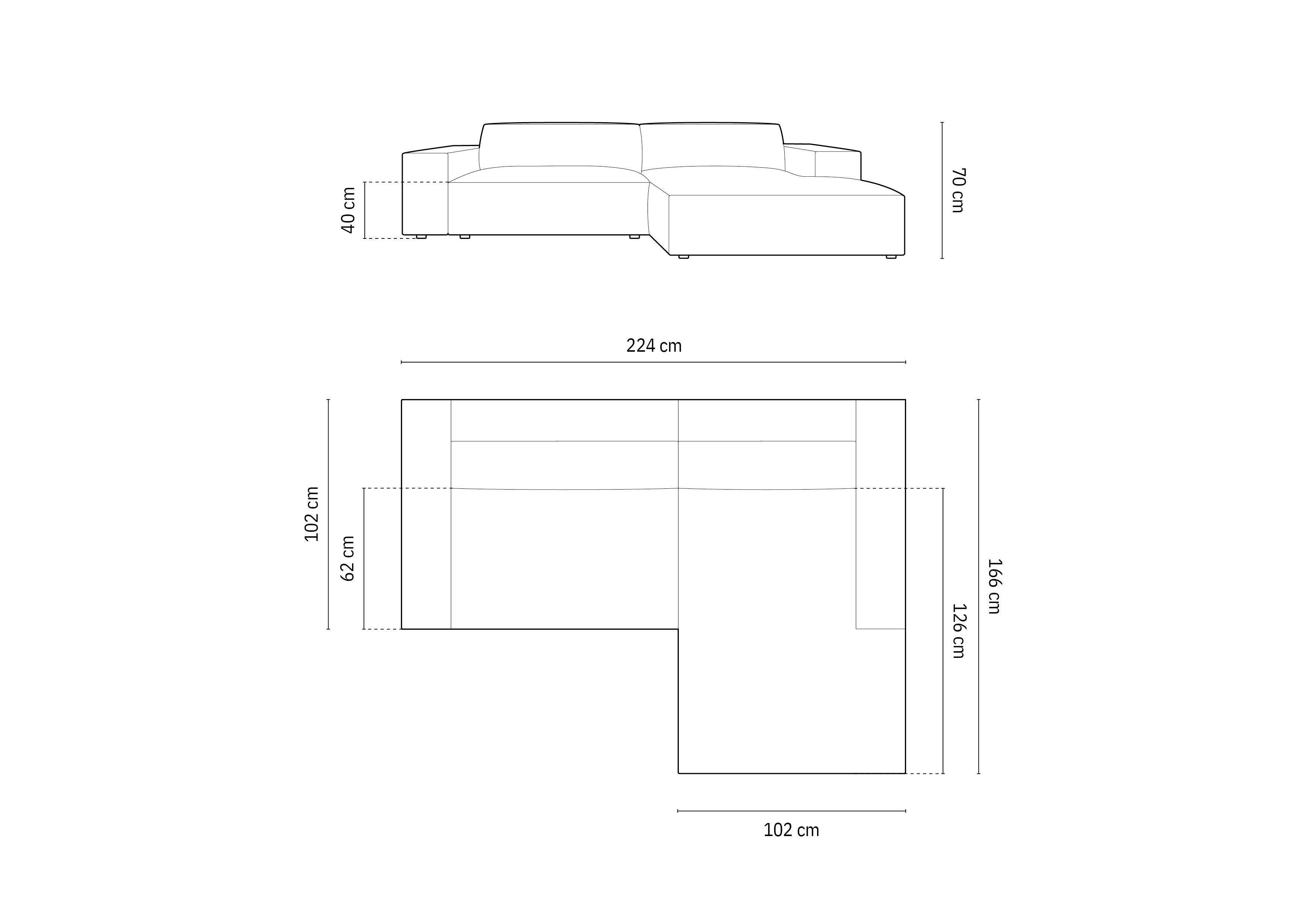 Jodie Boucle modulares Ecksofa rechts 3 Sitzer in White präsentiert im Onlineshop von KAQTU Design AG. Ecksofa rechts ist von Micadoni