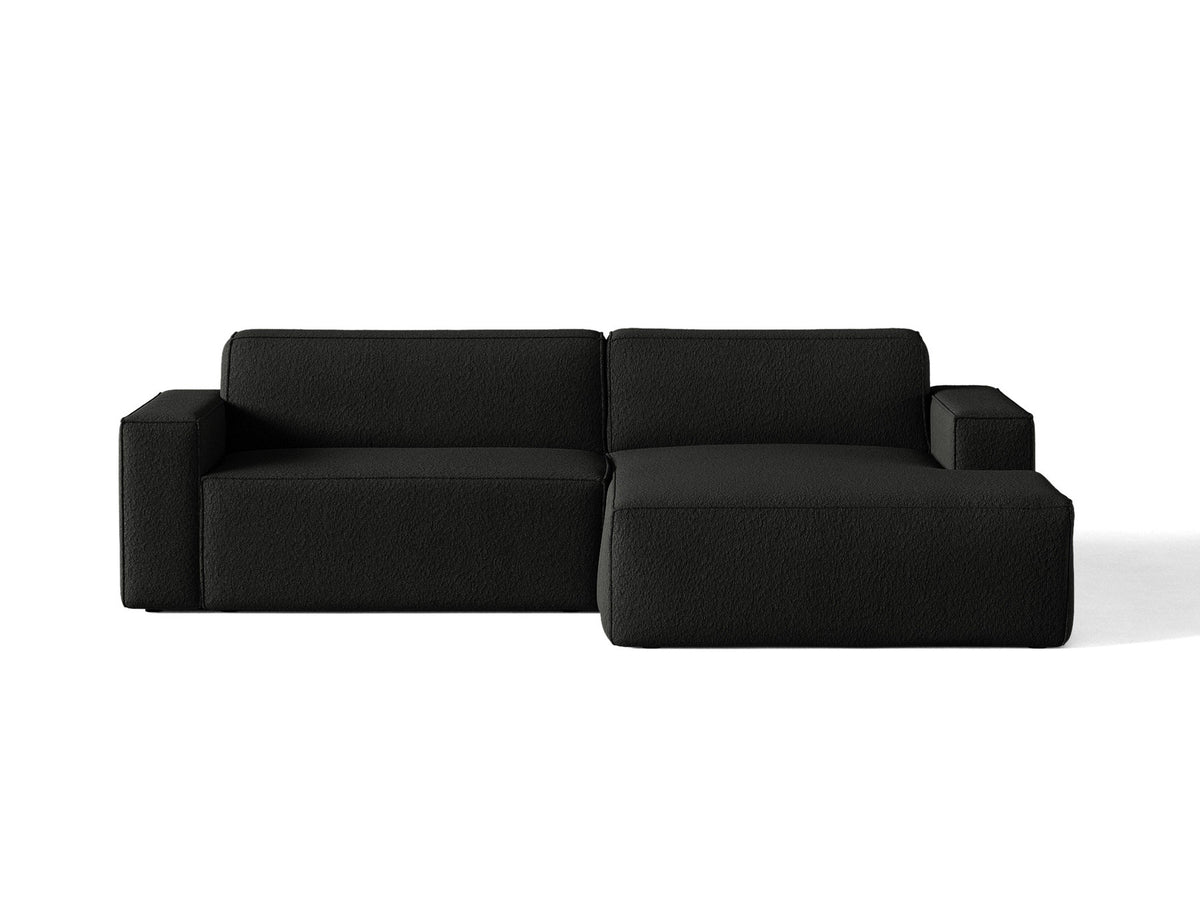 Jodie Boucle modulares Ecksofa rechts 3 Sitzer in Black-Baloo präsentiert im Onlineshop von KAQTU Design AG. L-Sofa rechts ist von Micadoni
