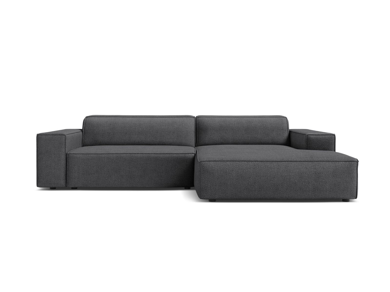 Jodie Boucle modulares Ecksofa rechts 3 Sitzer in Dark Grey-Baloo präsentiert im Onlineshop von KAQTU Design AG. Ecksofa rechts ist von Micadoni