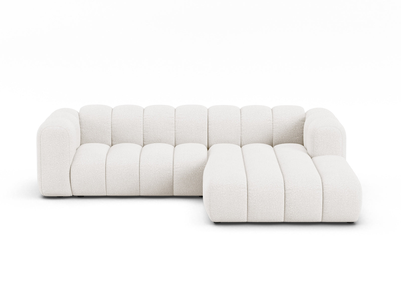 Lupine Boucle Modular Ecksofa rechts 4 Sitzer in White-Baloo präsentiert im Onlineshop von KAQTU Design AG. L-Sofa rechts ist von Micadoni