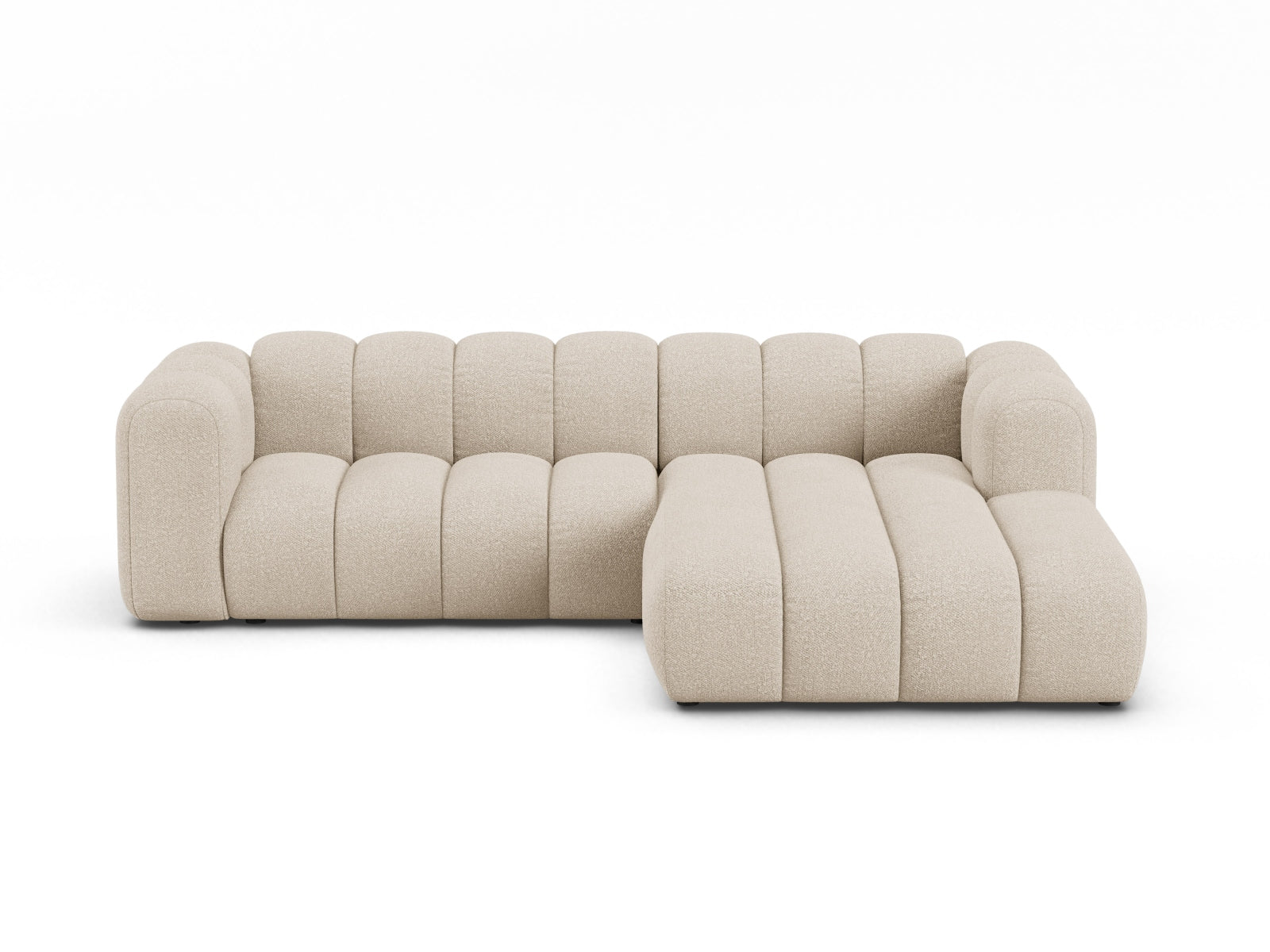 Lupine Boucle Modular Ecksofa rechts 4 Sitzer in Beige-Baloo präsentiert im Onlineshop von KAQTU Design AG. L-Sofa rechts ist von Micadoni