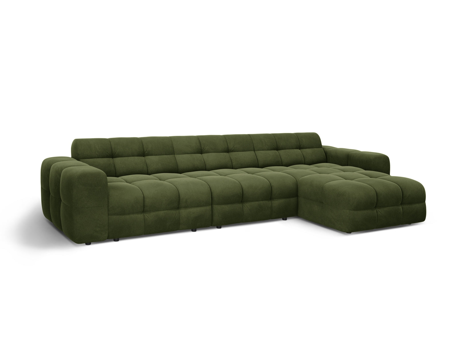 Entdecken Sie das Kendal Velour Ecksofa rechts 5 Sitzer von Micadoni – stilvolles Design, grosszügige Sitzfläche und höchsten Komfort für Ihr Zuhause.