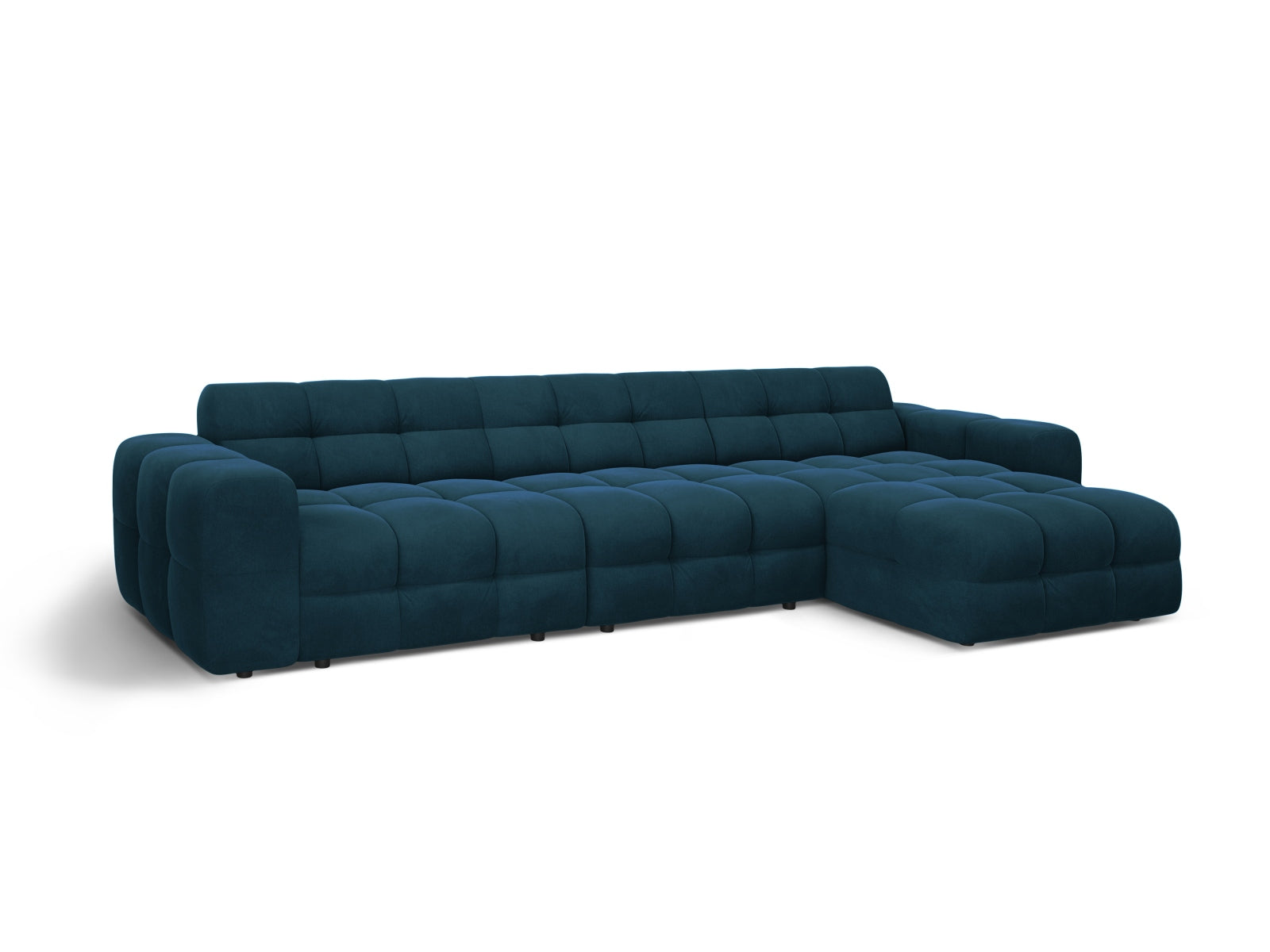 Entdecken Sie das Kendal Velour Ecksofa rechts 5 Sitzer von Micadoni – stilvolles Design, grosszügige Sitzfläche und höchsten Komfort für Ihr Zuhause.