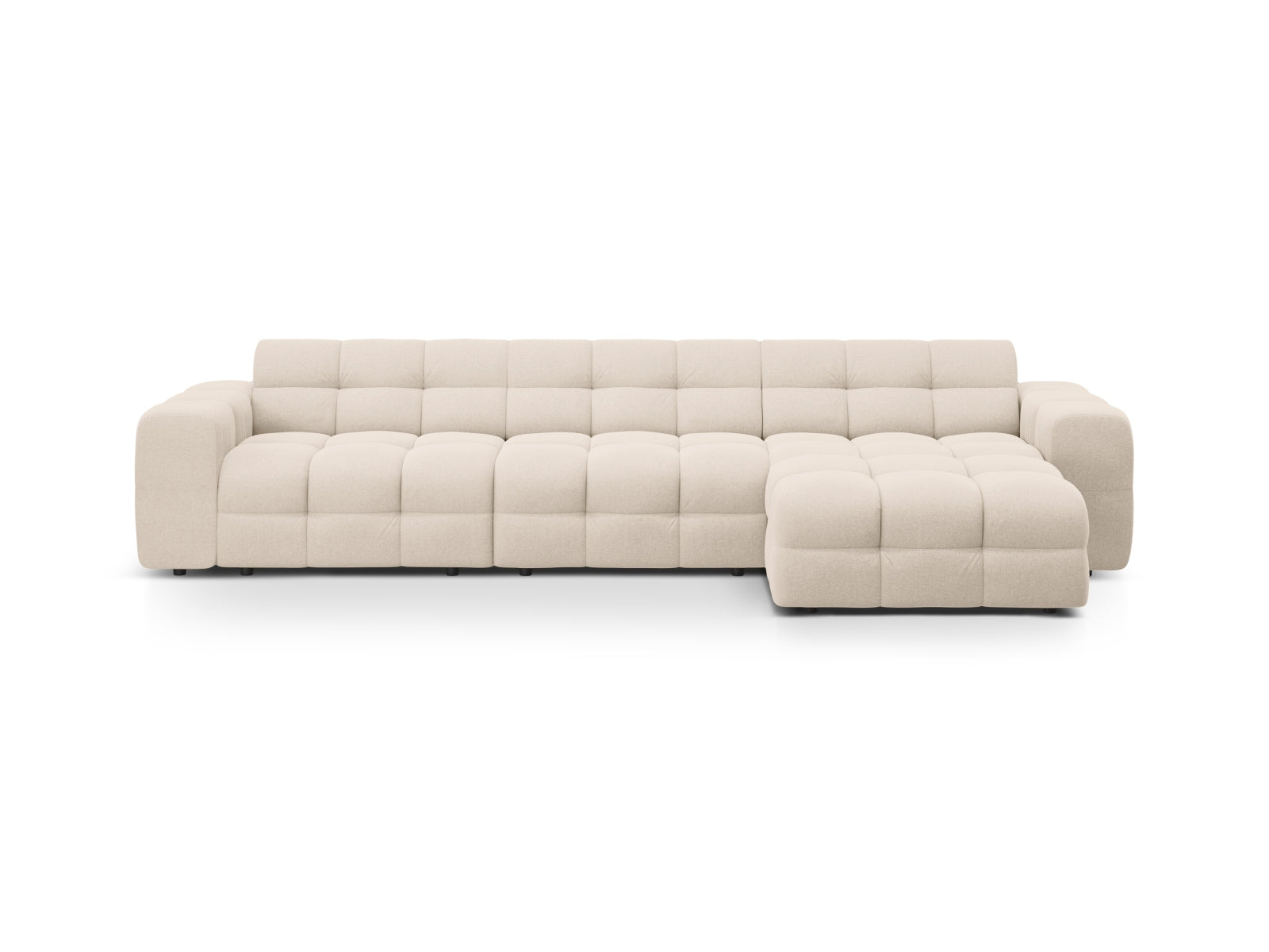 Kendal Ecksofa rechts 5 Sitzer in Beige-Ottawa präsentiert im Onlineshop von KAQTU Design AG. L-Sofa rechts ist von Micadoni