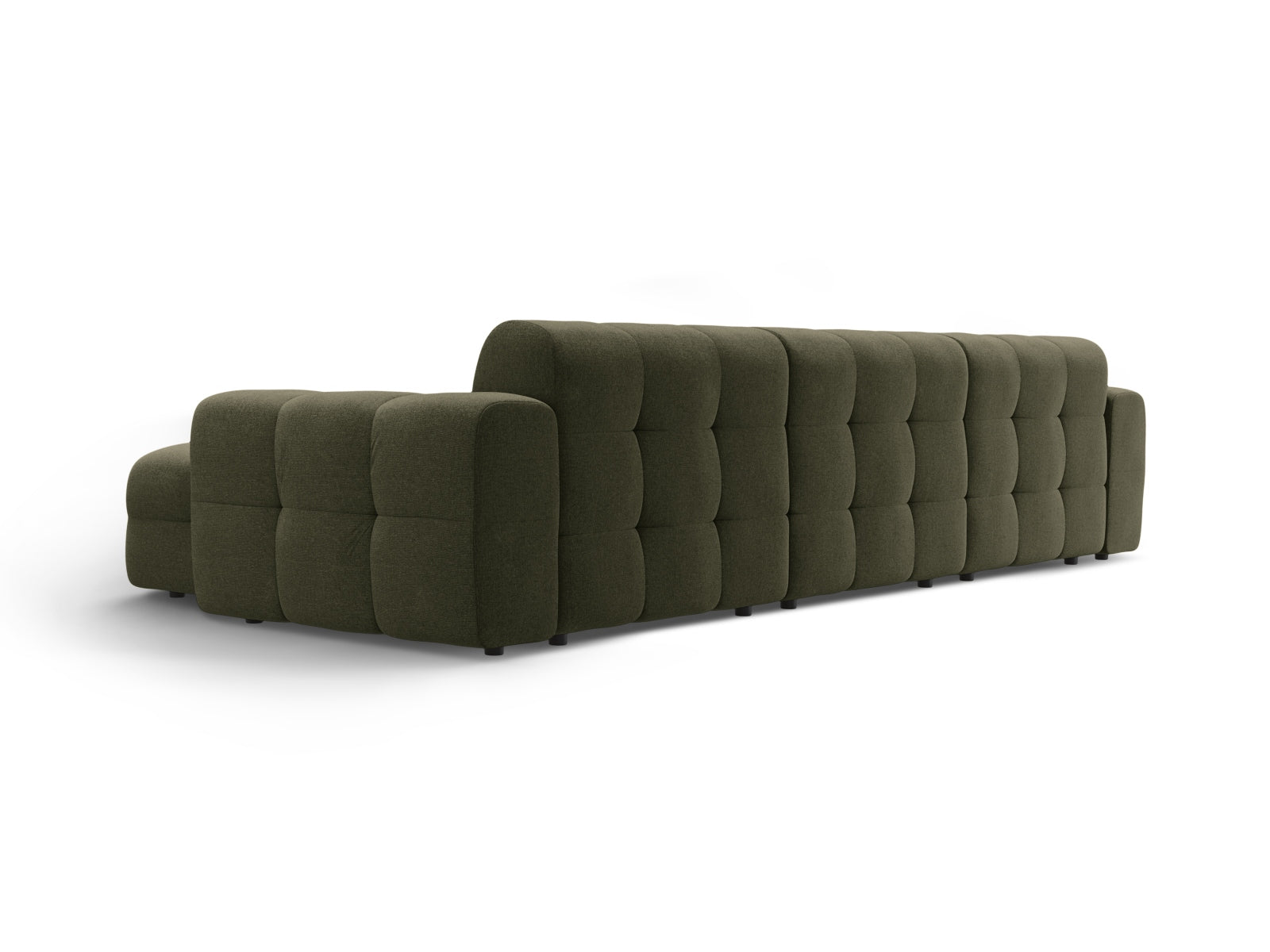 Elegantes Kendal Ecksofa rechts, 5-Sitzer in Amazon Green-Ottawa, ideal für entspannte Stunden und modernes Wohndesign.