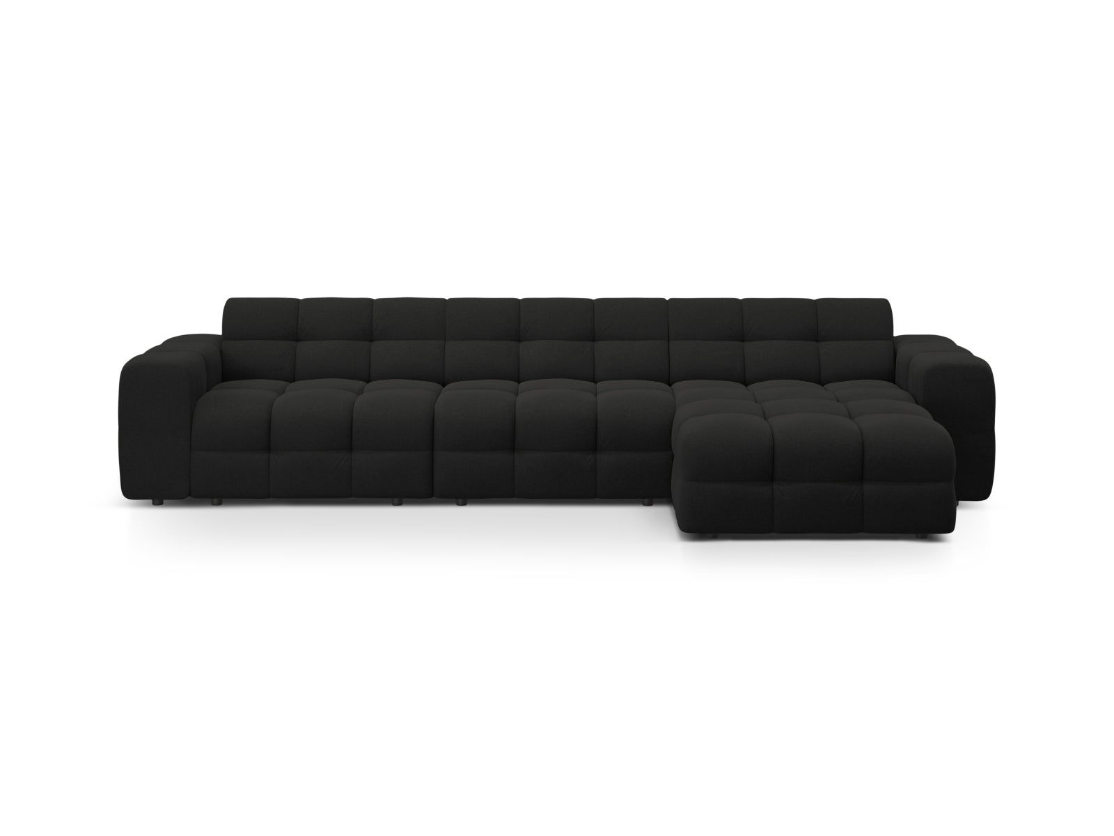 Kendal Ecksofa rechts 5 Sitzer in Black-Ottawa präsentiert im Onlineshop von KAQTU Design AG. L-Sofa rechts ist von Micadoni