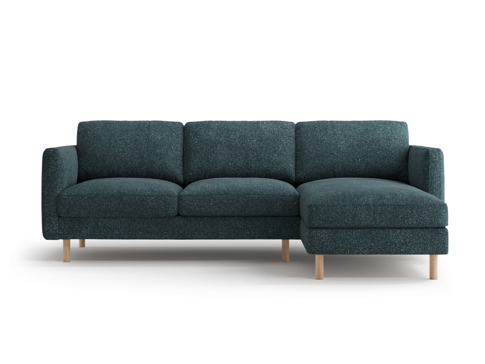 Eden Ecksofa rechts 3 Sitzer in Green Blue Melange-Puente präsentiert im Onlineshop von KAQTU Design AG. L-Sofa rechts ist von Micadoni