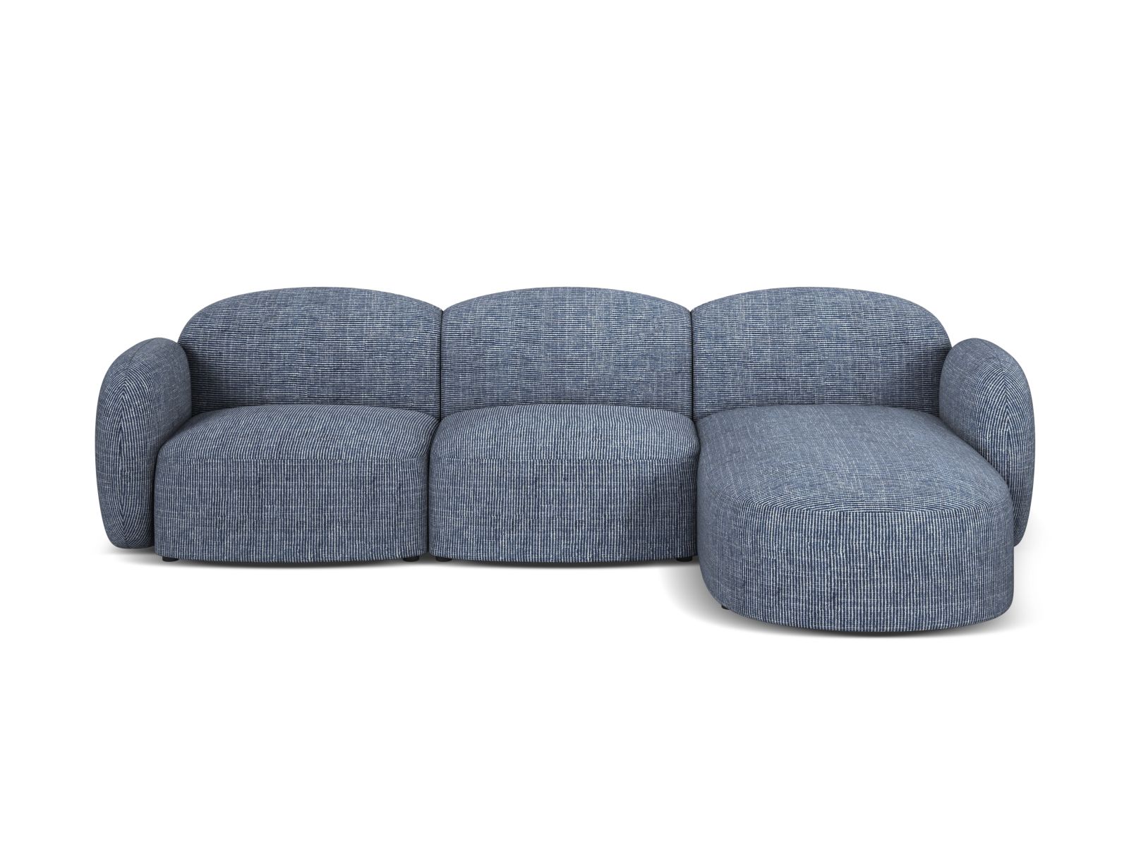 4-Sitzer Ecksofa rechts Blair in Blue Melange-Baltimore präsentiert im Onlineshop von KAQTU Design AG. Ecksofa rechts ist von Micadoni