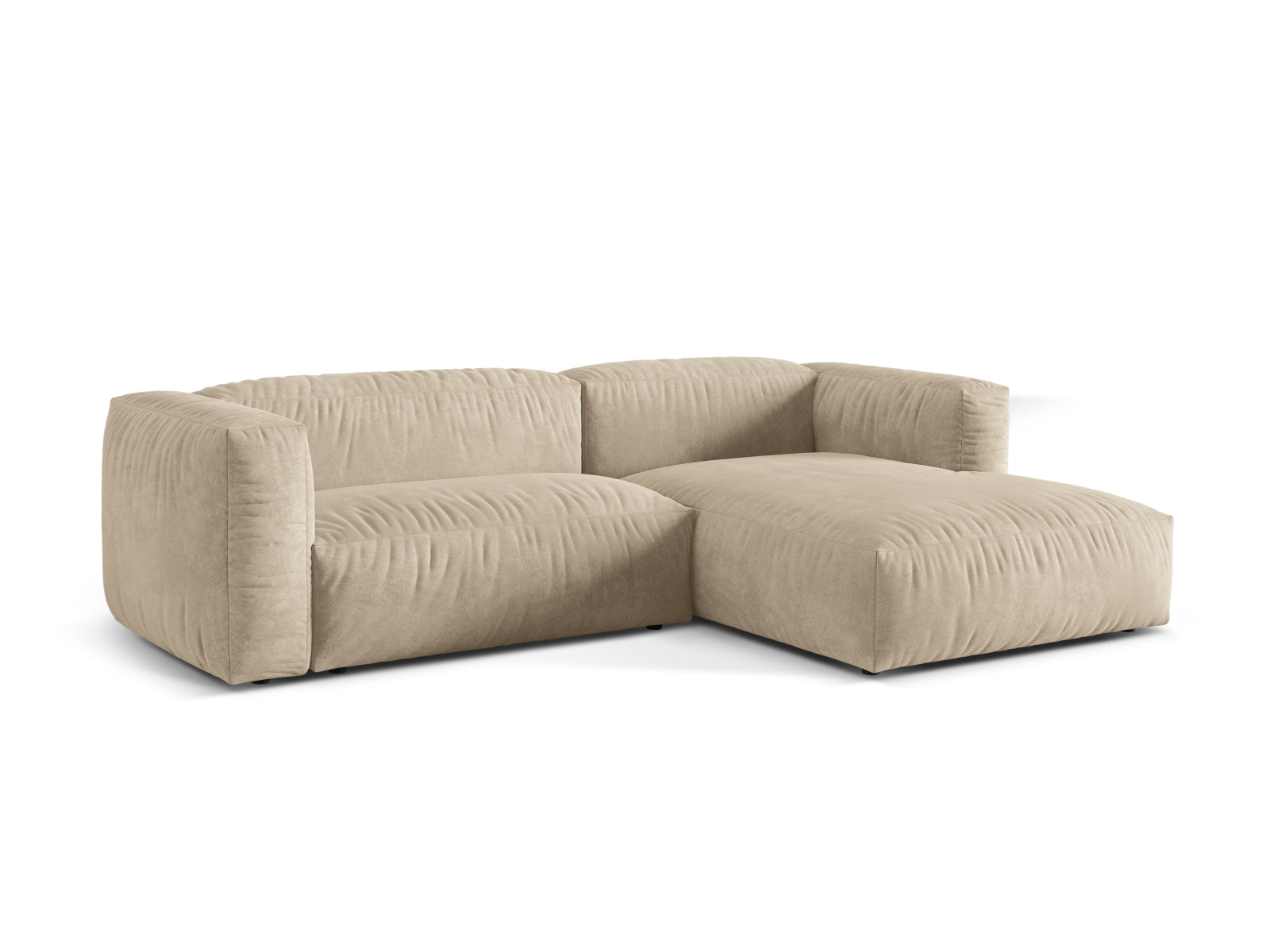 Martina Modulares Ecksofa rechts 2 Sitzer in Light Beige präsentiert im Onlineshop von KAQTU Design AG. Ecksofa rechts ist von Micadoni