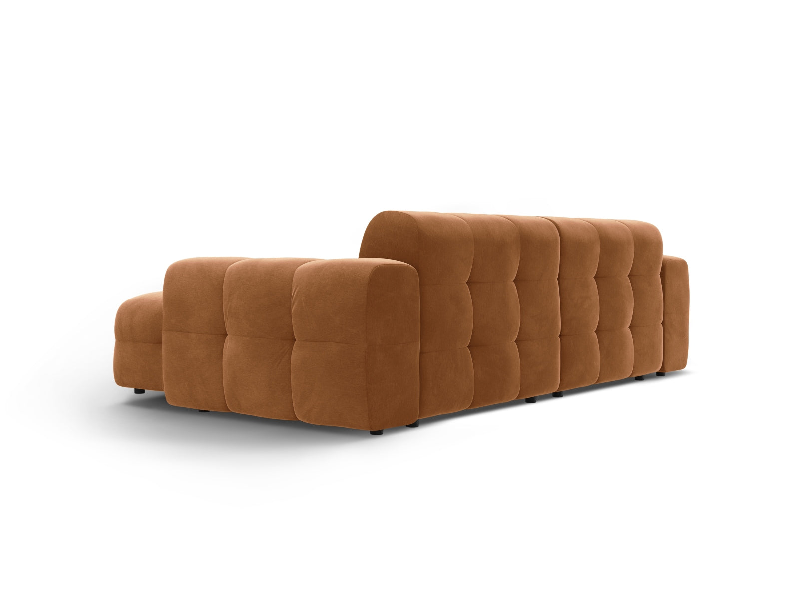 Kendal Velour Ecksofa rechts 4 Sitzer in Camel präsentiert im Onlineshop von KAQTU Design AG. Ecksofa rechts ist von Micadoni