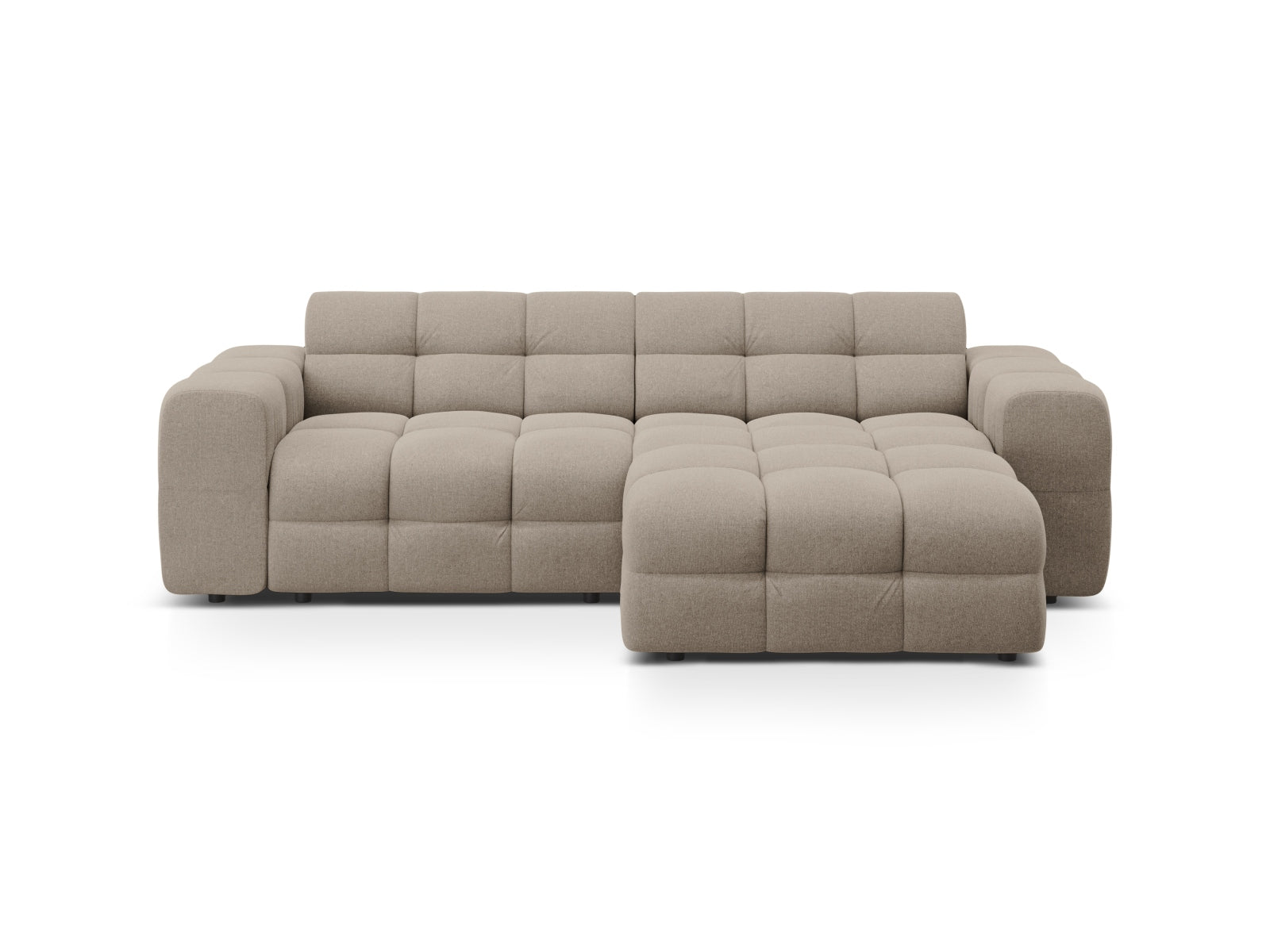 Kendal Ecksofa rechts 4 Sitzer in Dark Beige-Ottawa präsentiert im Onlineshop von KAQTU Design AG. L-Sofa rechts ist von Micadoni