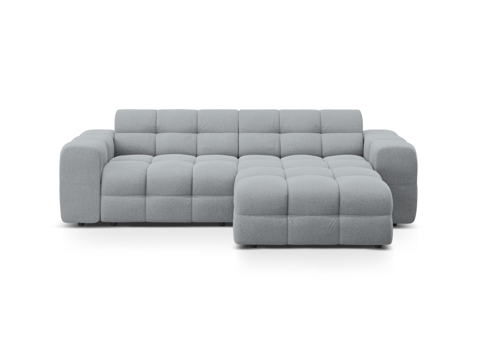 Kendal Ecksofa rechts 4 Sitzer in Platinum-Ottawa präsentiert im Onlineshop von KAQTU Design AG. L-Sofa rechts ist von Micadoni