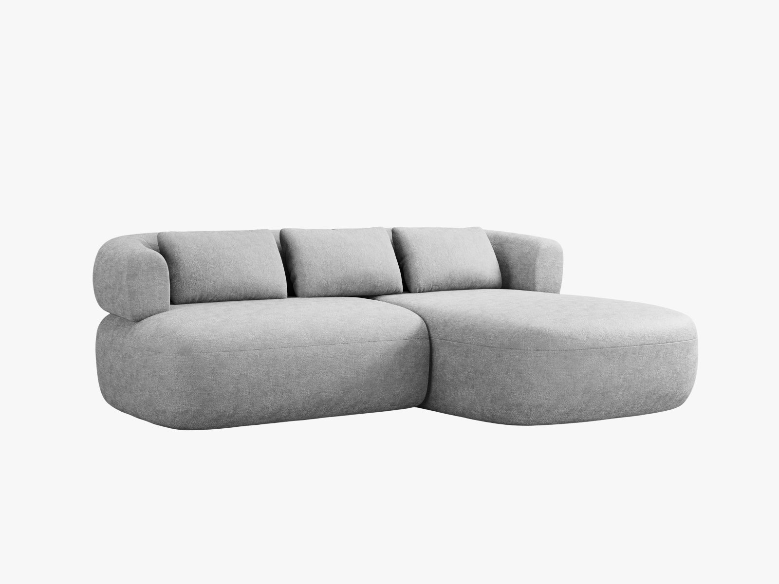 Jenny Ecksofa rechts 5 Sitzer in Silver präsentiert im Onlineshop von KAQTU Design AG. Ecksofa rechts ist von Micadoni