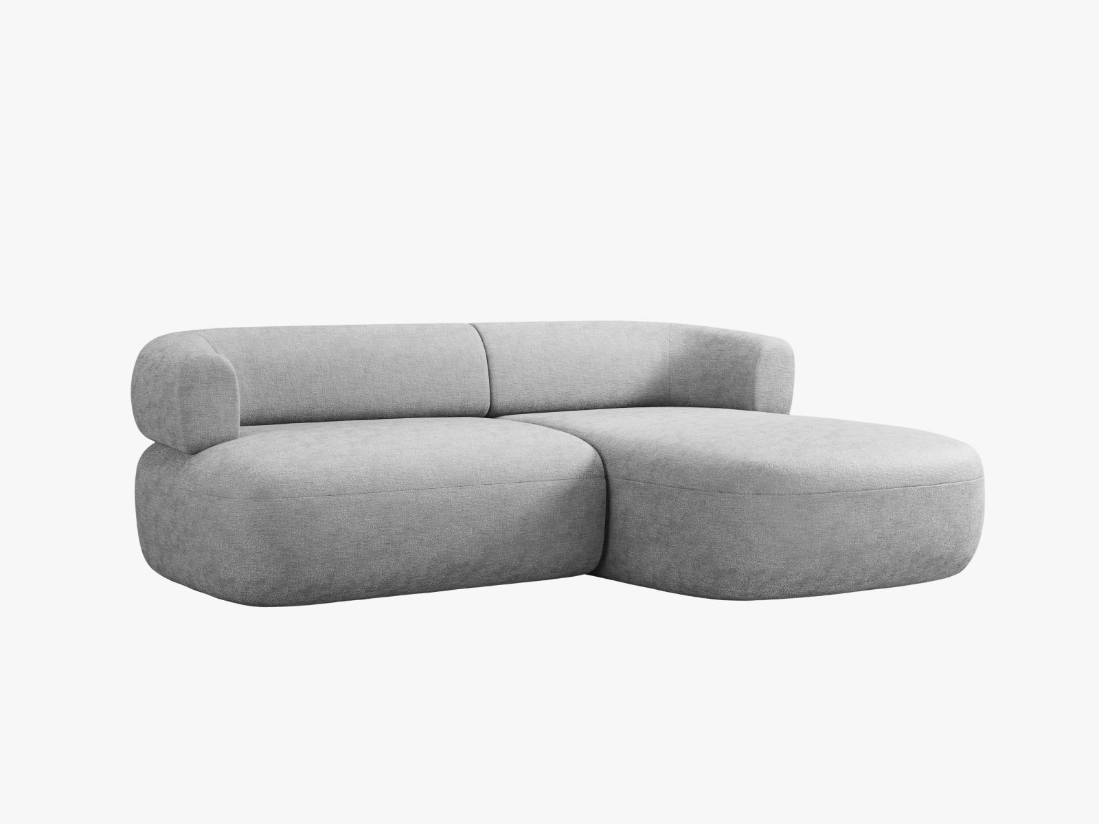 Jenny Ecksofa rechts 5 Sitzer in Silver präsentiert im Onlineshop von KAQTU Design AG. Ecksofa rechts ist von Micadoni