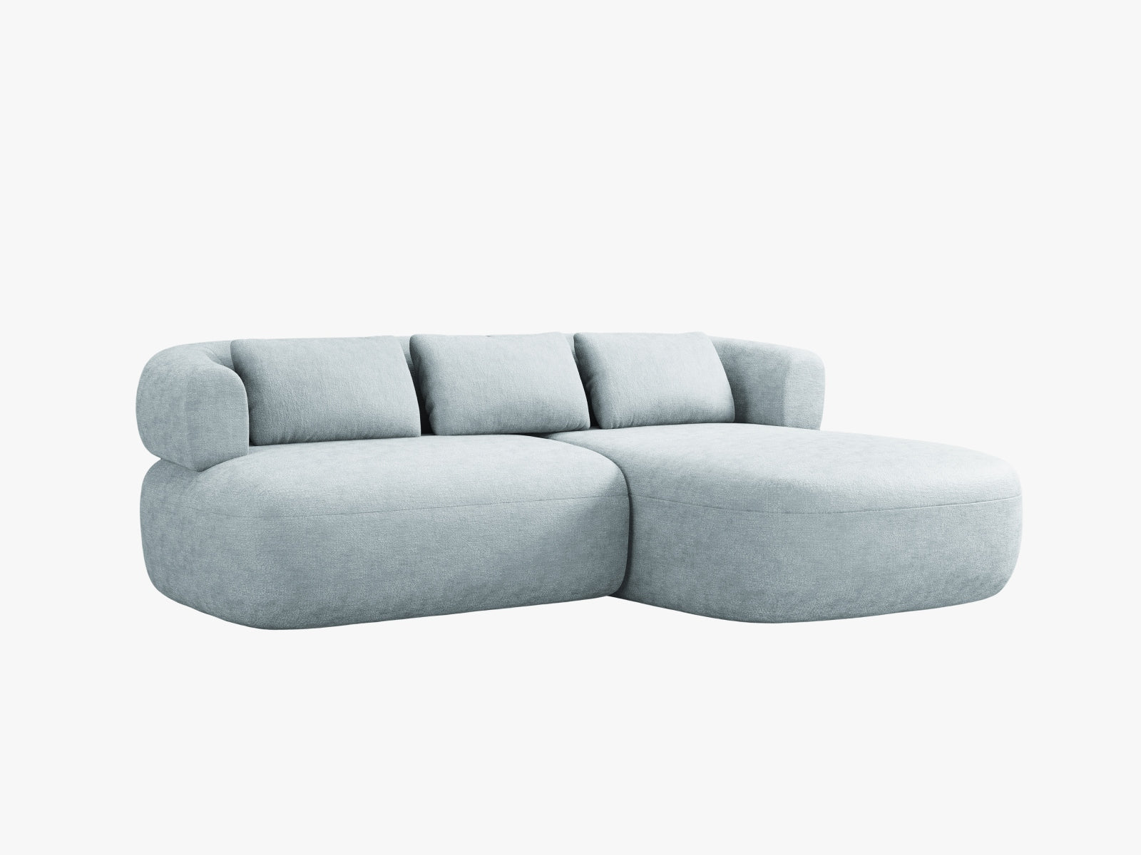 Jenny Ecksofa rechts 5 Sitzer in Light Blue präsentiert im Onlineshop von KAQTU Design AG. Ecksofa rechts ist von Micadoni