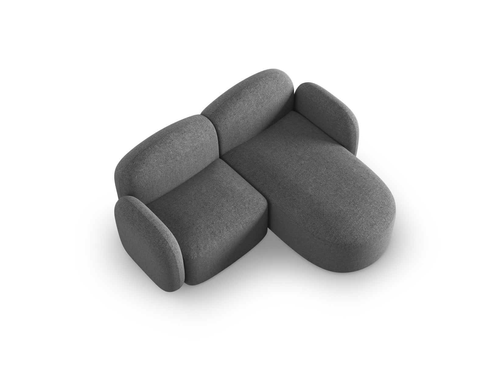Blair Ecksofa rechts 3 Sitzer in Dark Grey Melange präsentiert im Onlineshop von KAQTU Design AG. Ecksofa rechts ist von Micadoni