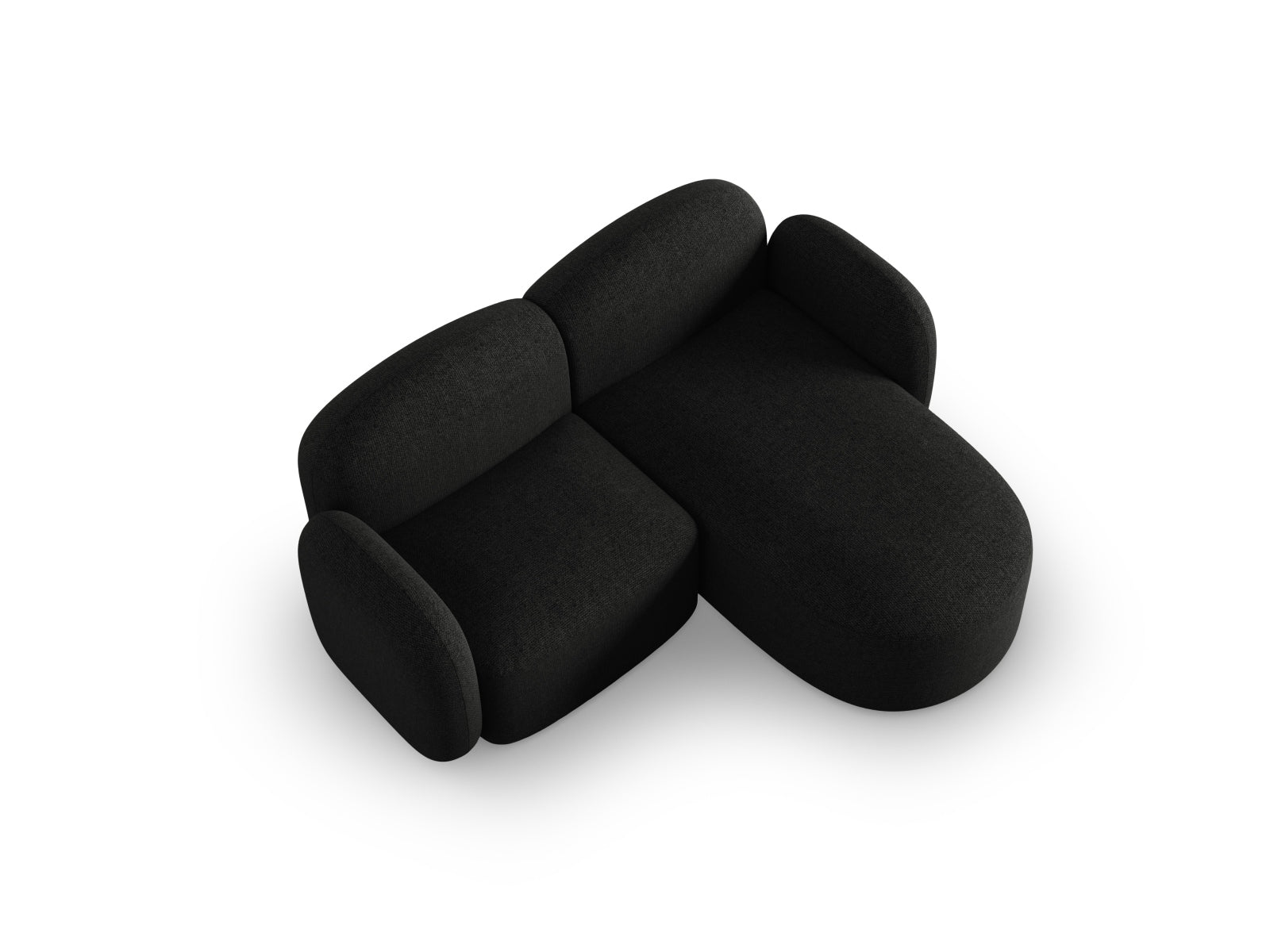 Blair Ecksofa rechts 3 Sitzer in Black Melange präsentiert im Onlineshop von KAQTU Design AG. Ecksofa rechts ist von Micadoni
