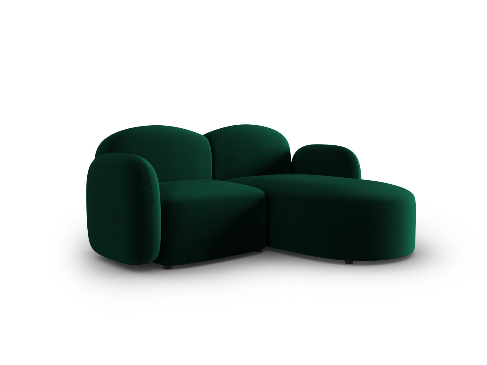 Blair Velour Ecksofa rechts 3 Sitzer in Bottle Green präsentiert im Onlineshop von KAQTU Design AG. Ecksofa rechts ist von Micadoni