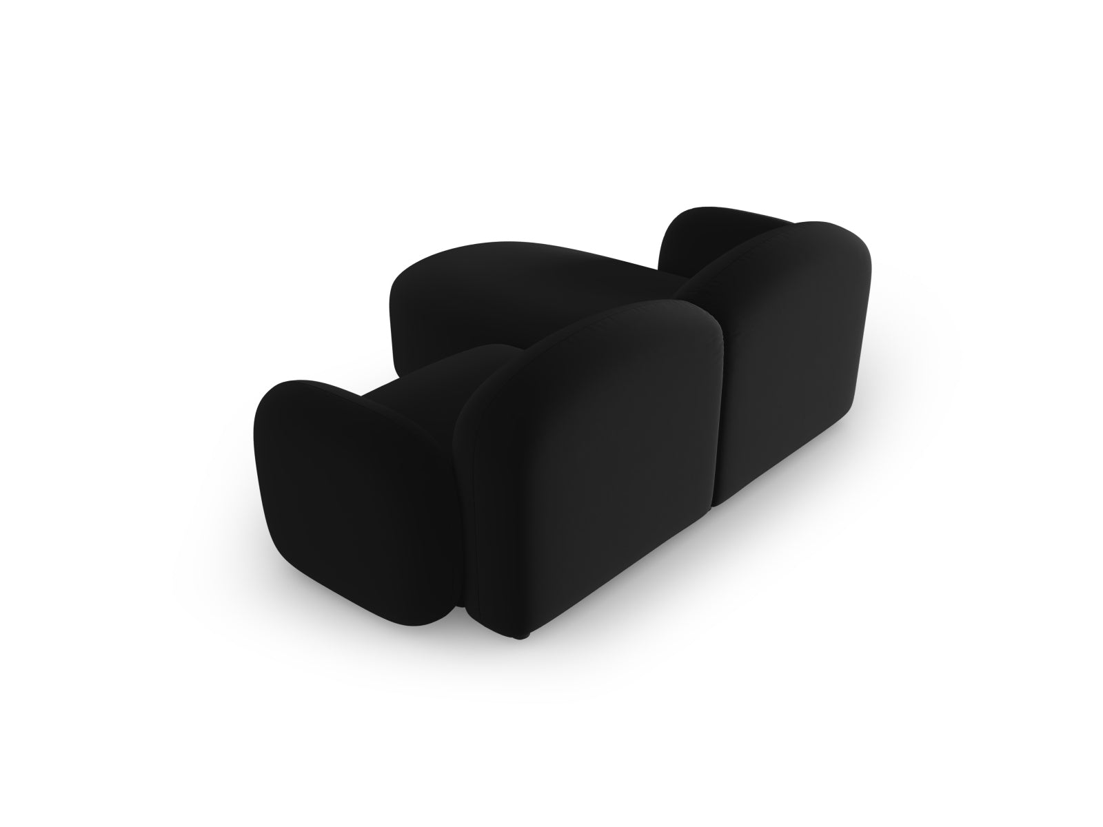 Blair Velour Ecksofa rechts 3 Sitzer in Black präsentiert im Onlineshop von KAQTU Design AG. Ecksofa rechts ist von Micadoni