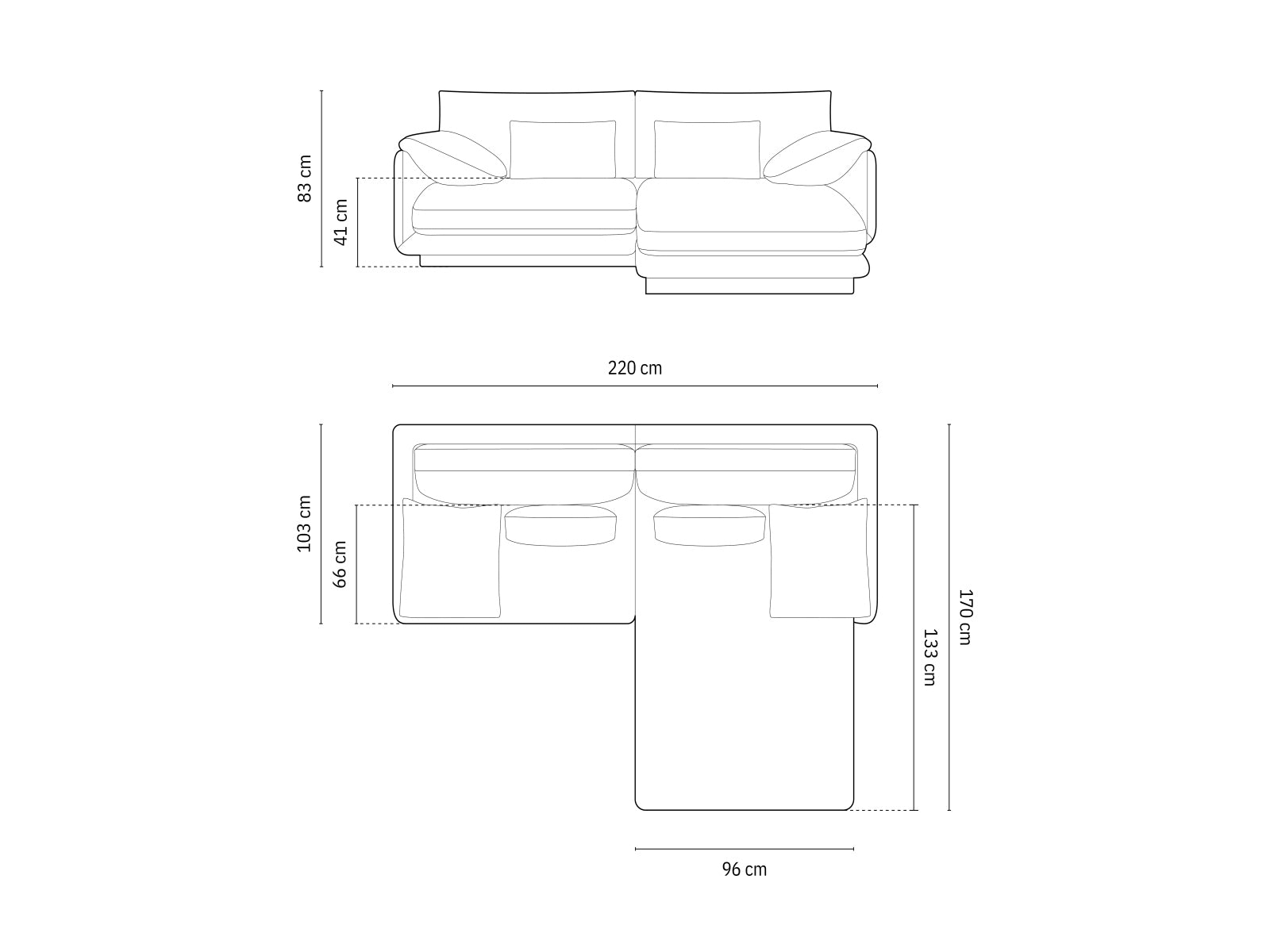 Torino Velour Ecksofa rechts 3 Sitzer in Ecru präsentiert im Onlineshop von KAQTU Design AG. Ecksofa rechts ist von Micadoni
