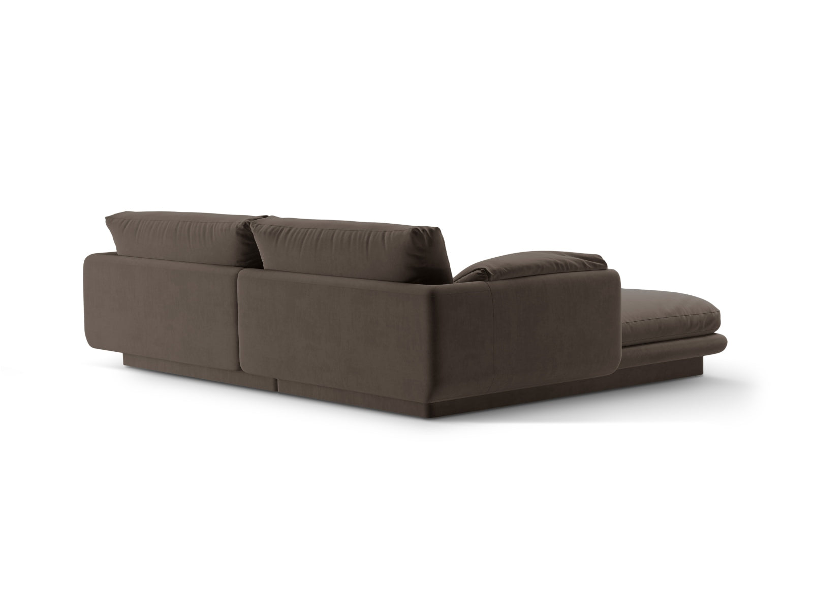 Modernes Torino Velour Ecksofa in der rechten 3-Sitzer Ausführung, perfekt für gemütliche und stilvolle Wohnambiente von Micadoni.