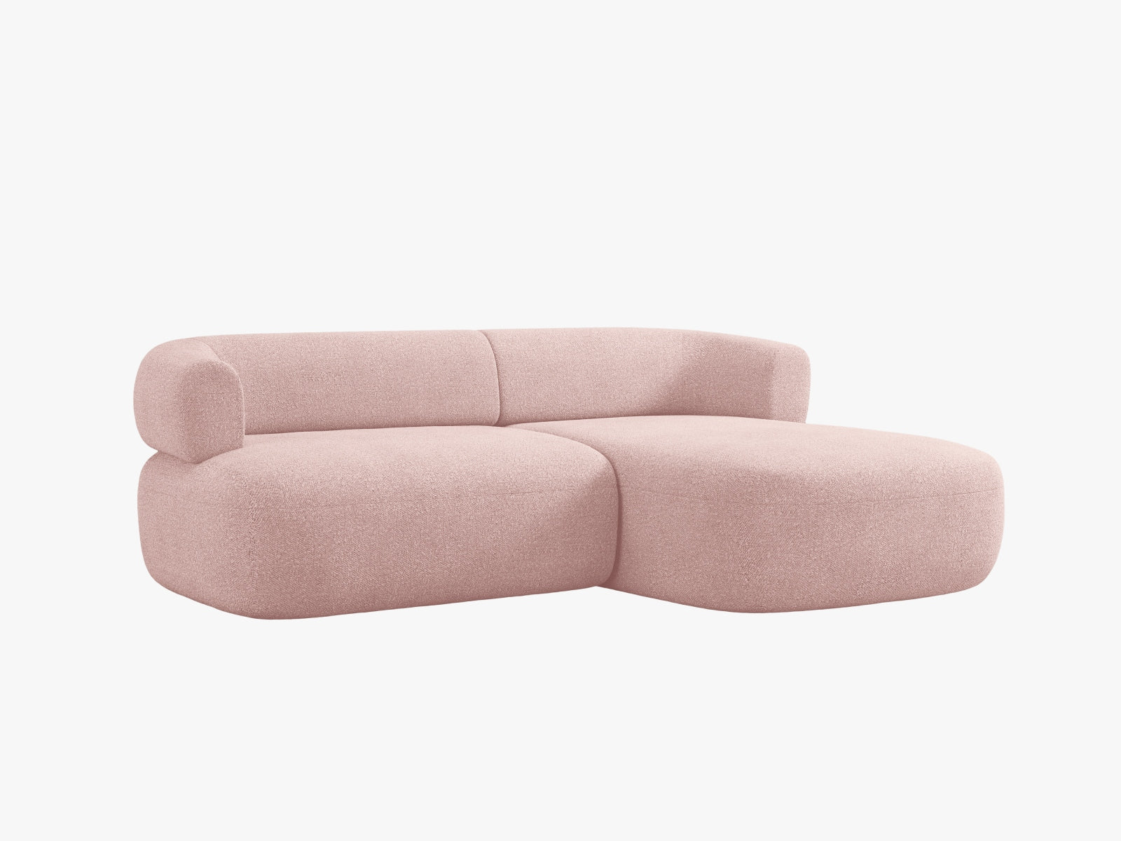 Jenny Ecksofa rechts 5 Sitzer in Powder Pink präsentiert im Onlineshop von KAQTU Design AG. Ecksofa rechts ist von Micadoni