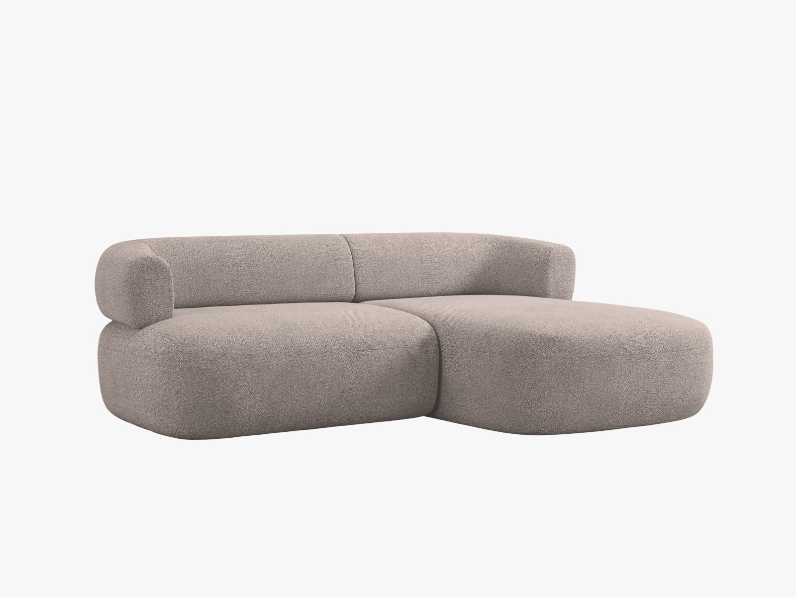 Jenny Ecksofa rechts 5 Sitzer in Light Brown präsentiert im Onlineshop von KAQTU Design AG. Ecksofa rechts ist von Micadoni