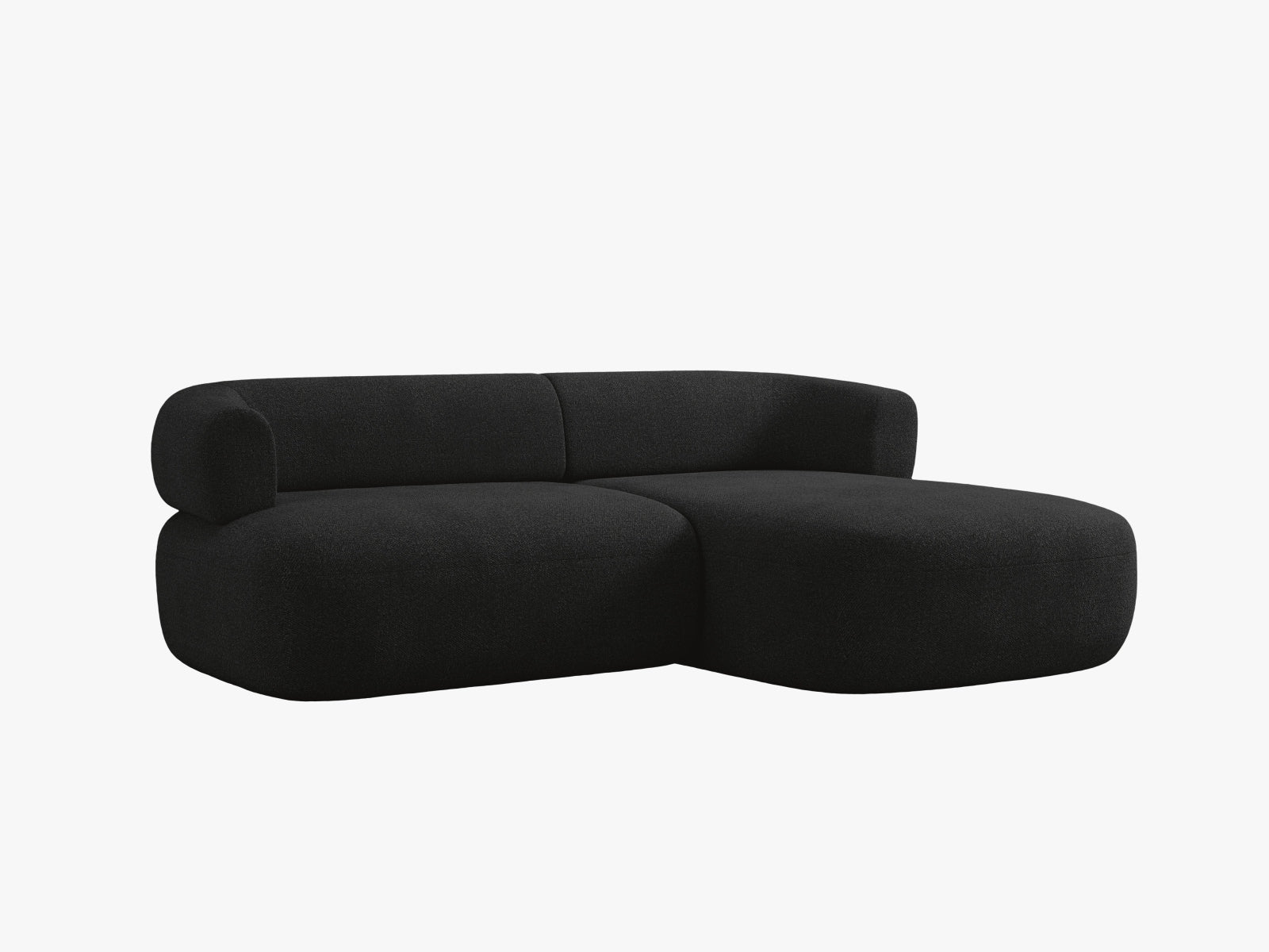 Jenny Ecksofa rechts 5 Sitzer in Black präsentiert im Onlineshop von KAQTU Design AG. Ecksofa rechts ist von Micadoni