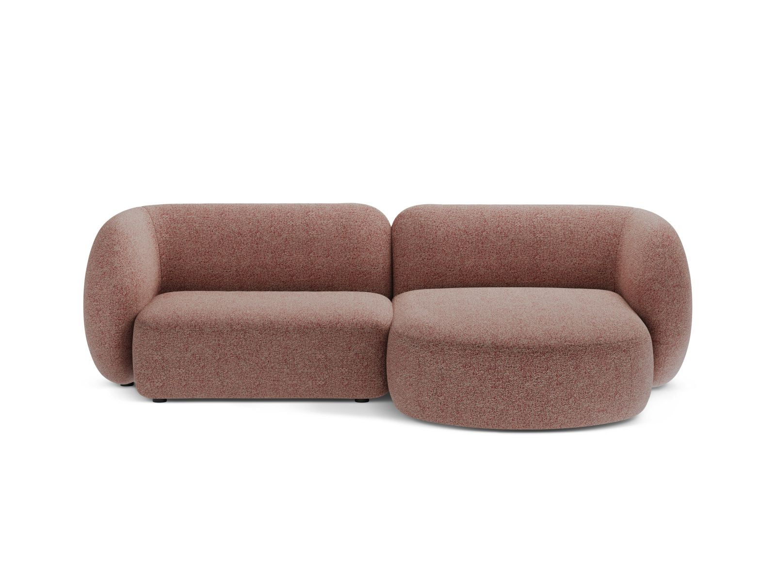 2-Sitzer Ecksofa rechts Kate in Pink Melange-Puente präsentiert im Onlineshop von KAQTU Design AG. Ecksofa rechts ist von Micadoni