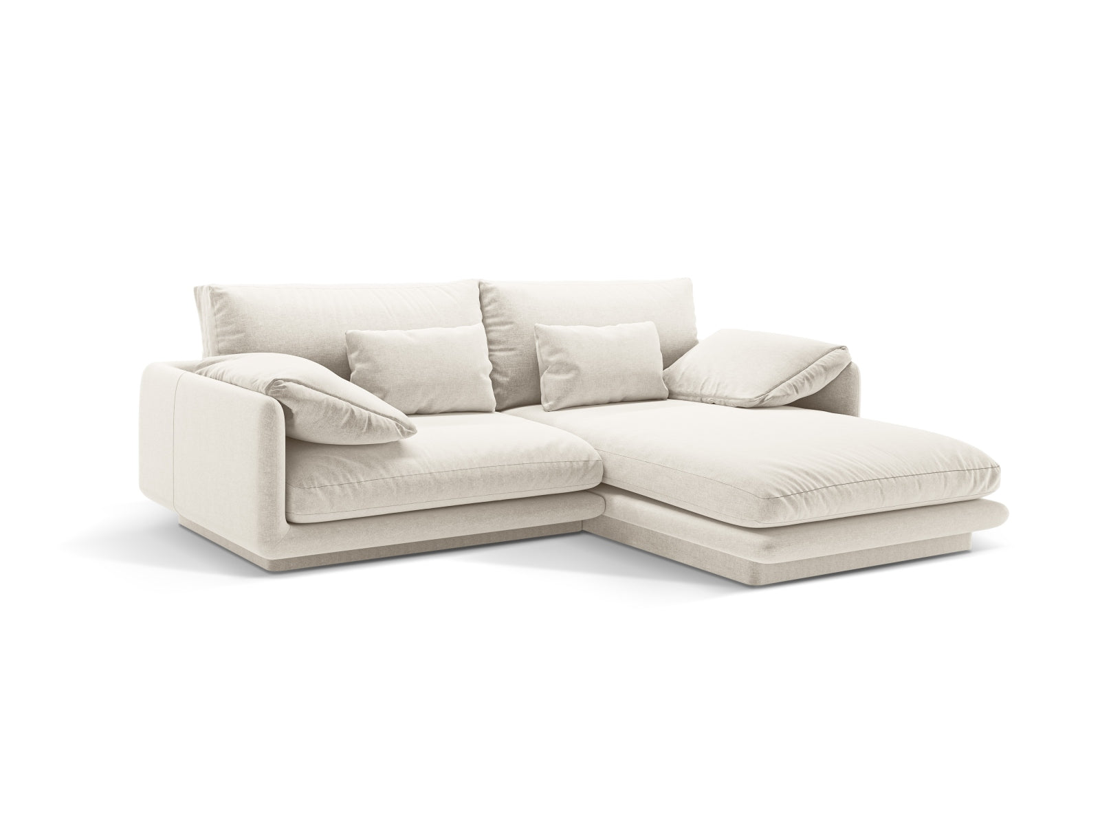 Torino Ecksofa rechts 3 Sitzer in Ivory präsentiert im Onlineshop von KAQTU Design AG. Ecksofa rechts ist von Micadoni