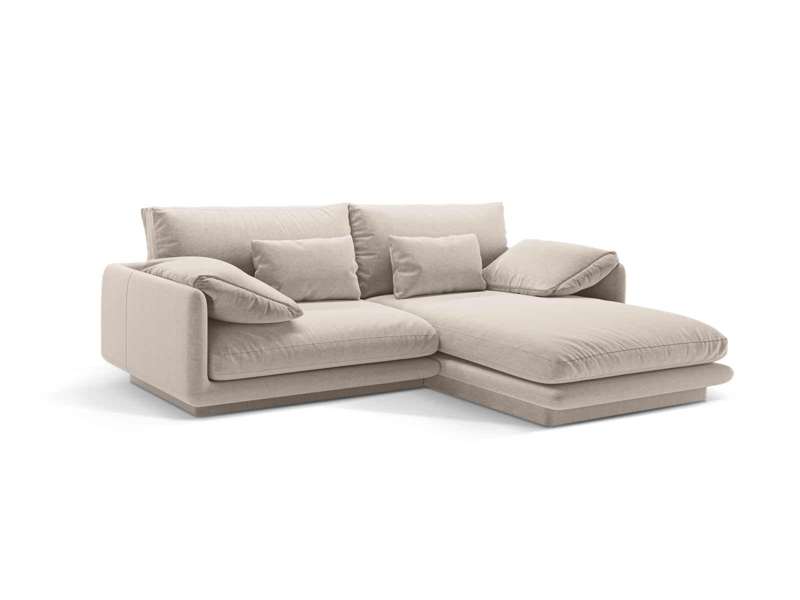 Torino Ecksofa rechts 3 Sitzer in Light Beige präsentiert im Onlineshop von KAQTU Design AG. Ecksofa rechts ist von Micadoni