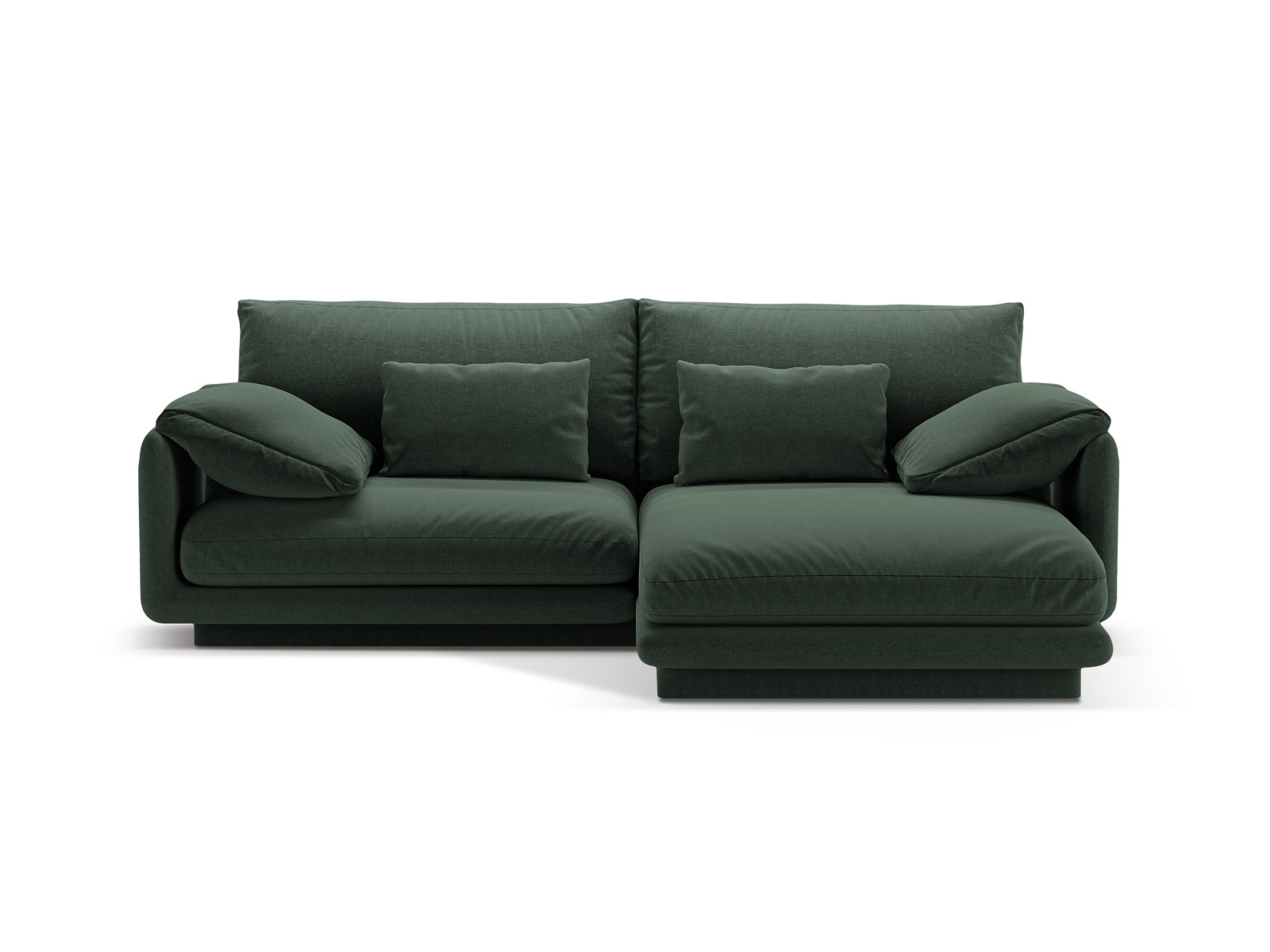 Torino Ecksofa rechts 3 Sitzer in Moss Green-Wind präsentiert im Onlineshop von KAQTU Design AG. L-Sofa rechts ist von Micadoni