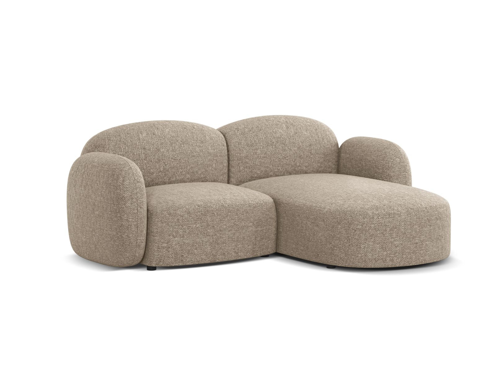 Elegantes 3-Sitzer Ecksofa rechts Blair in stilvollem Dunkelbeige, ideal für moderne Wohnräume und gemütliche Abende.