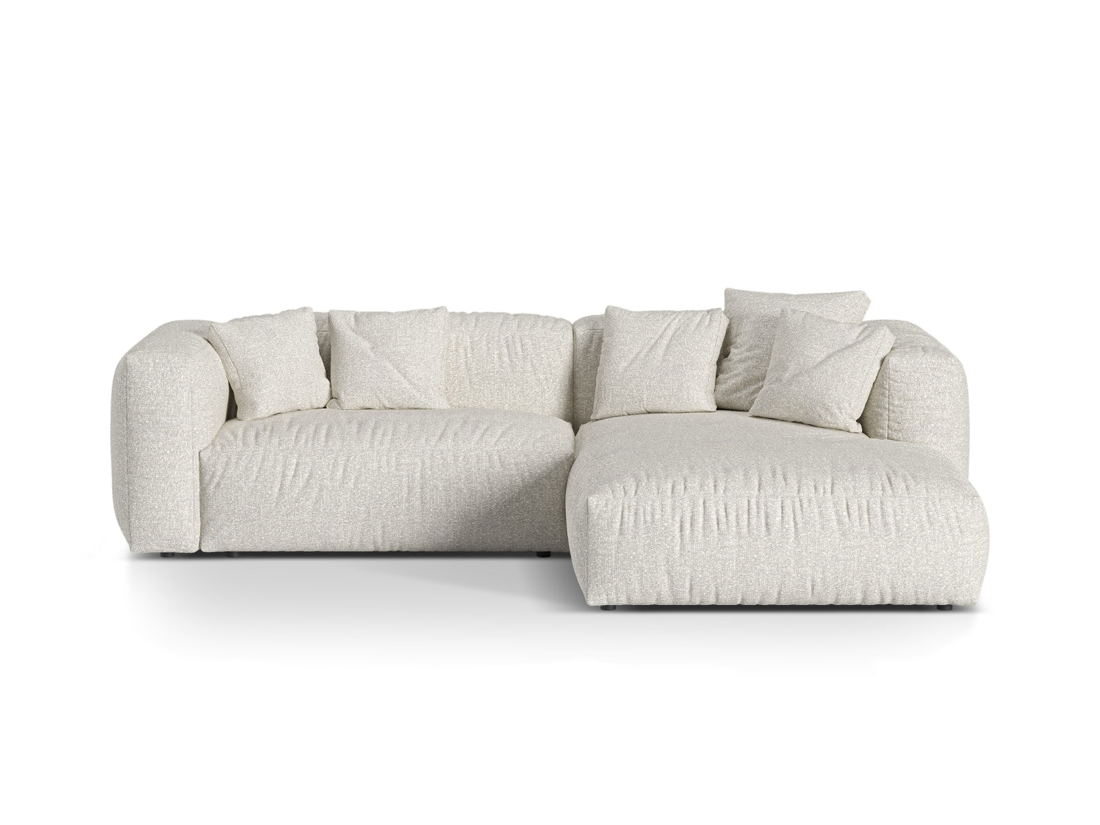 2-Sitzer Modular Rechter Ecksofa XL Martina in Grey Beige Melange-Monet präsentiert im Onlineshop von KAQTU Design AG. Ecksofa rechts ist von Micadoni