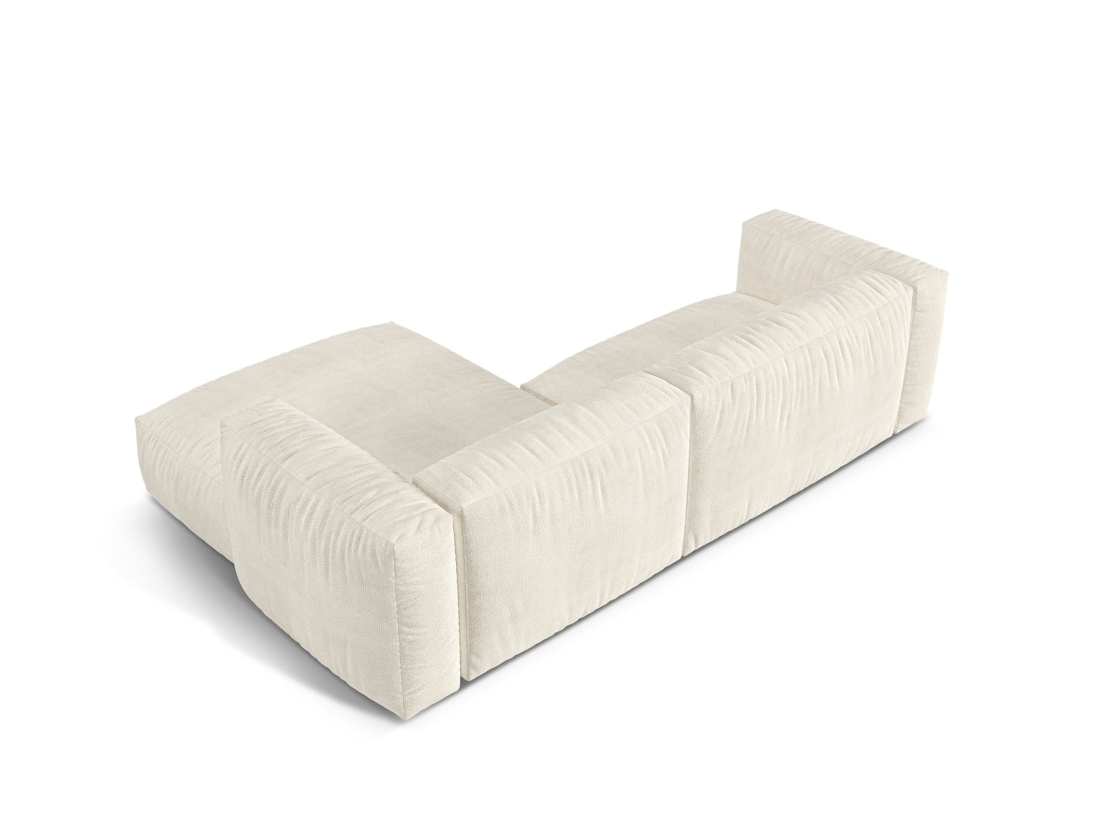 Stylisches 2-Sitzer Ecksofa Martina in Ivory-Monet, perfekt für entspannte Abende und stilvolle Einrichtung, vereint Funktionalität und modernes Design.