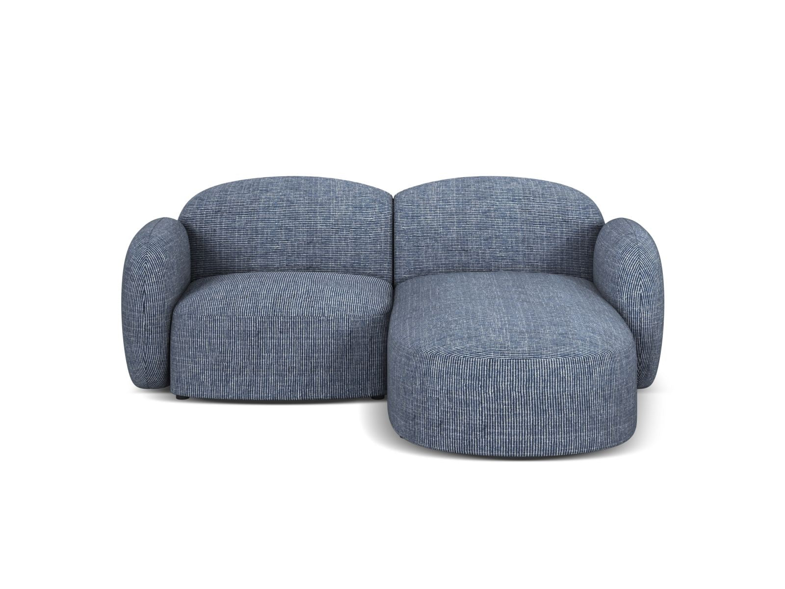 3-Sitzer Ecksofa rechts Blair in Blue Melange-Baltimore präsentiert im Onlineshop von KAQTU Design AG. Ecksofa rechts ist von Micadoni