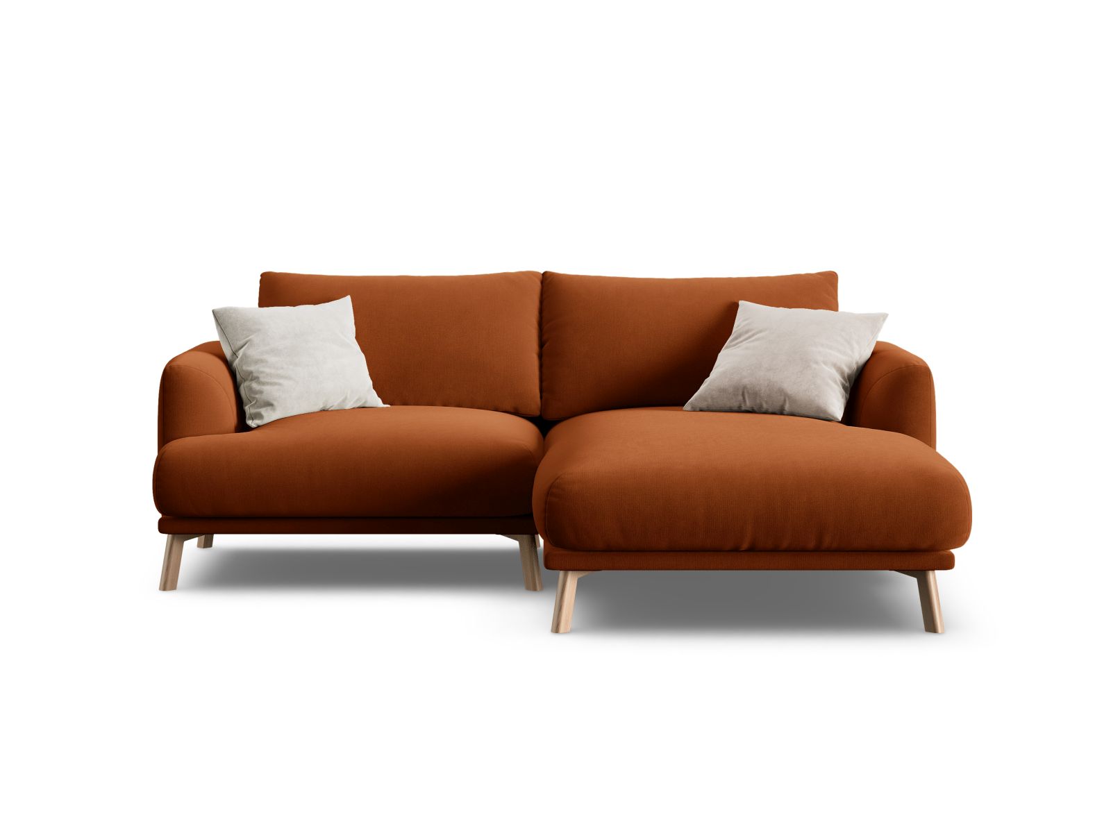 3-Sitzer Ecksofa rechts Naomi in Terracotta-Salvador präsentiert im Onlineshop von KAQTU Design AG. Ecksofa rechts ist von Micadoni