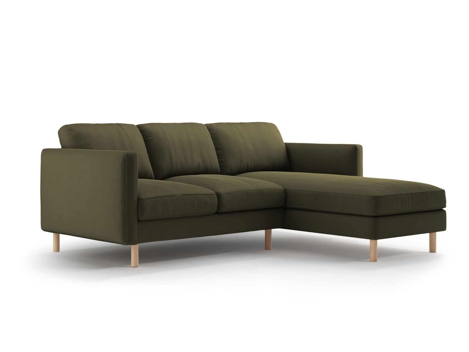 Erleben Sie das Eden Velour Ecksofa rechts von Micadoni: Stilvolles Design, luxuriöses Velours und hervorragender Komfort für Ihr Zuhause.