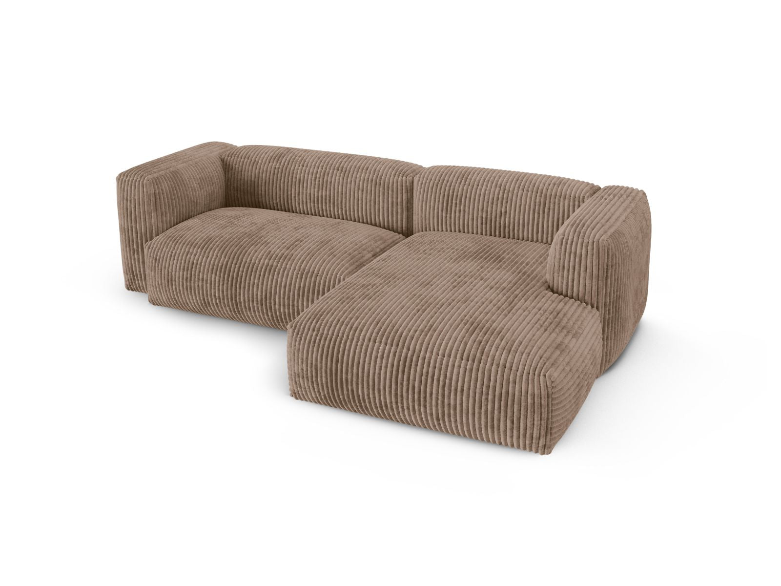 Elegantes XL 2-Sitzer Ecksofa Martina in Acorn-Tilia, ideal für stilvolle Wohnräume und entspannte Stunden. Hochwertige Verarbeitung von Micadoni.