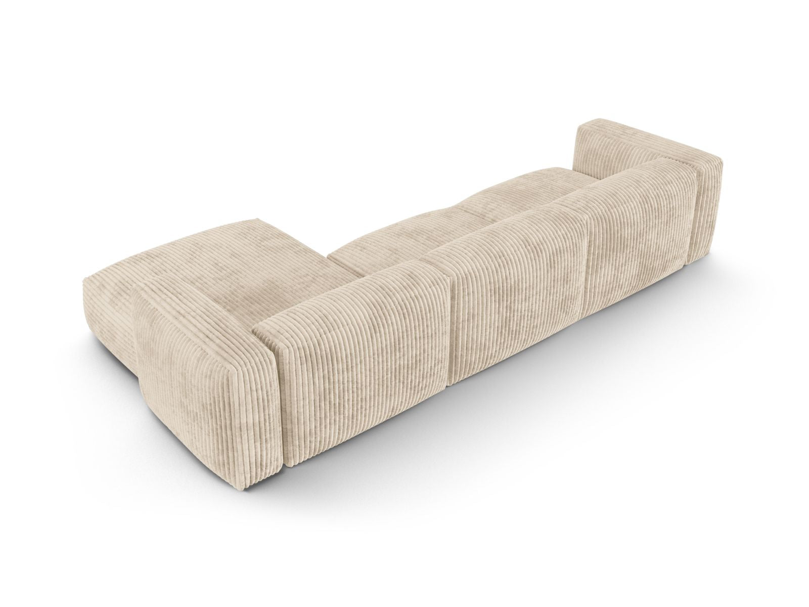 Beige XL 3-Sitzer Ecksofa Martina von Micadoni, perfekt für moderne Wohnzimmer. Bietet großzügigen Platz und zeitloses Design für Gemütlichkeit.