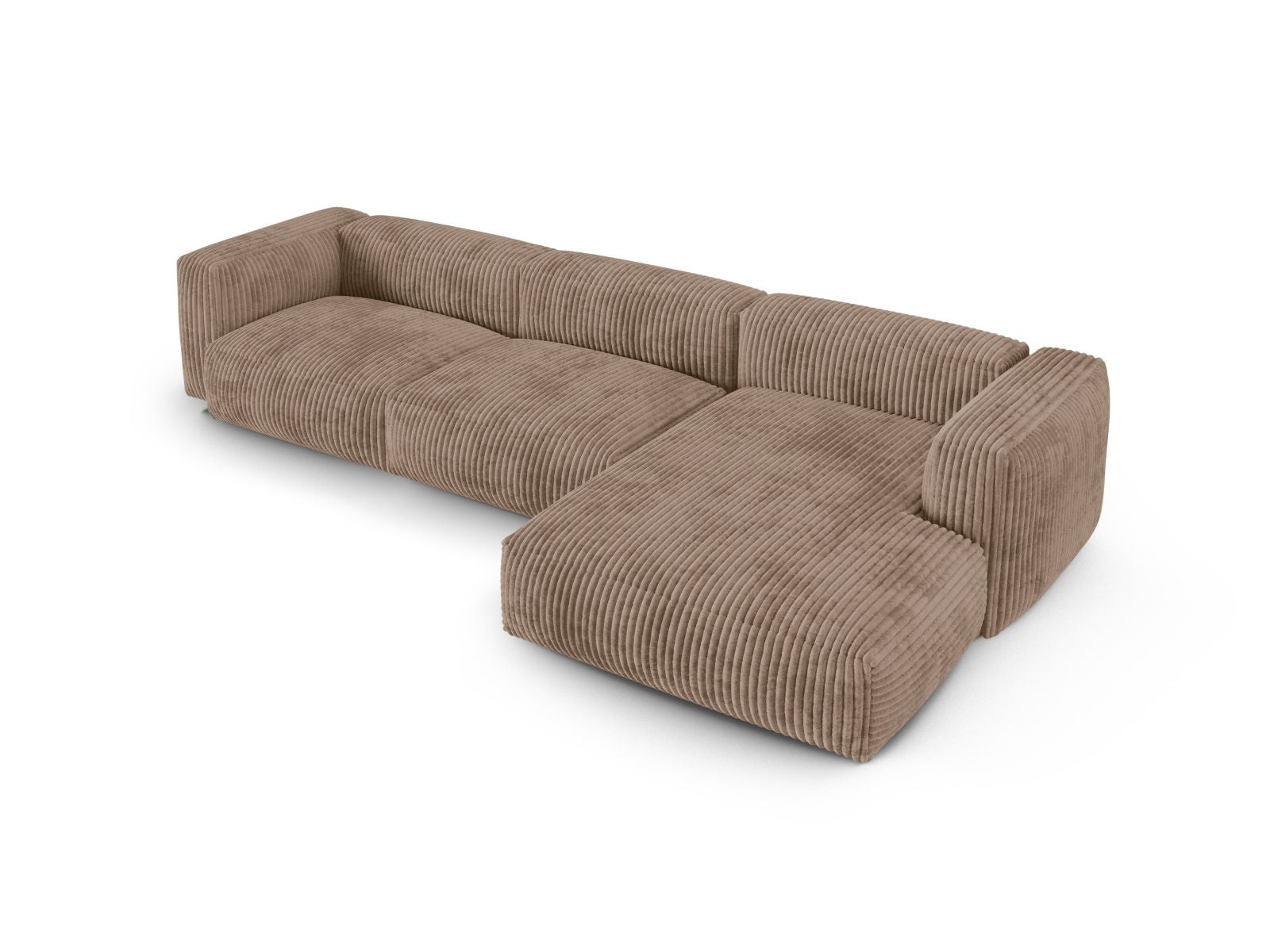 Elegantes 3-Sitzer Ecksofa Martina in der Farbe Acorn-Tilia, ideal für stilvolle Wohnräume und entspannte Abende. Hochwertige Verarbeitung von Micadoni.