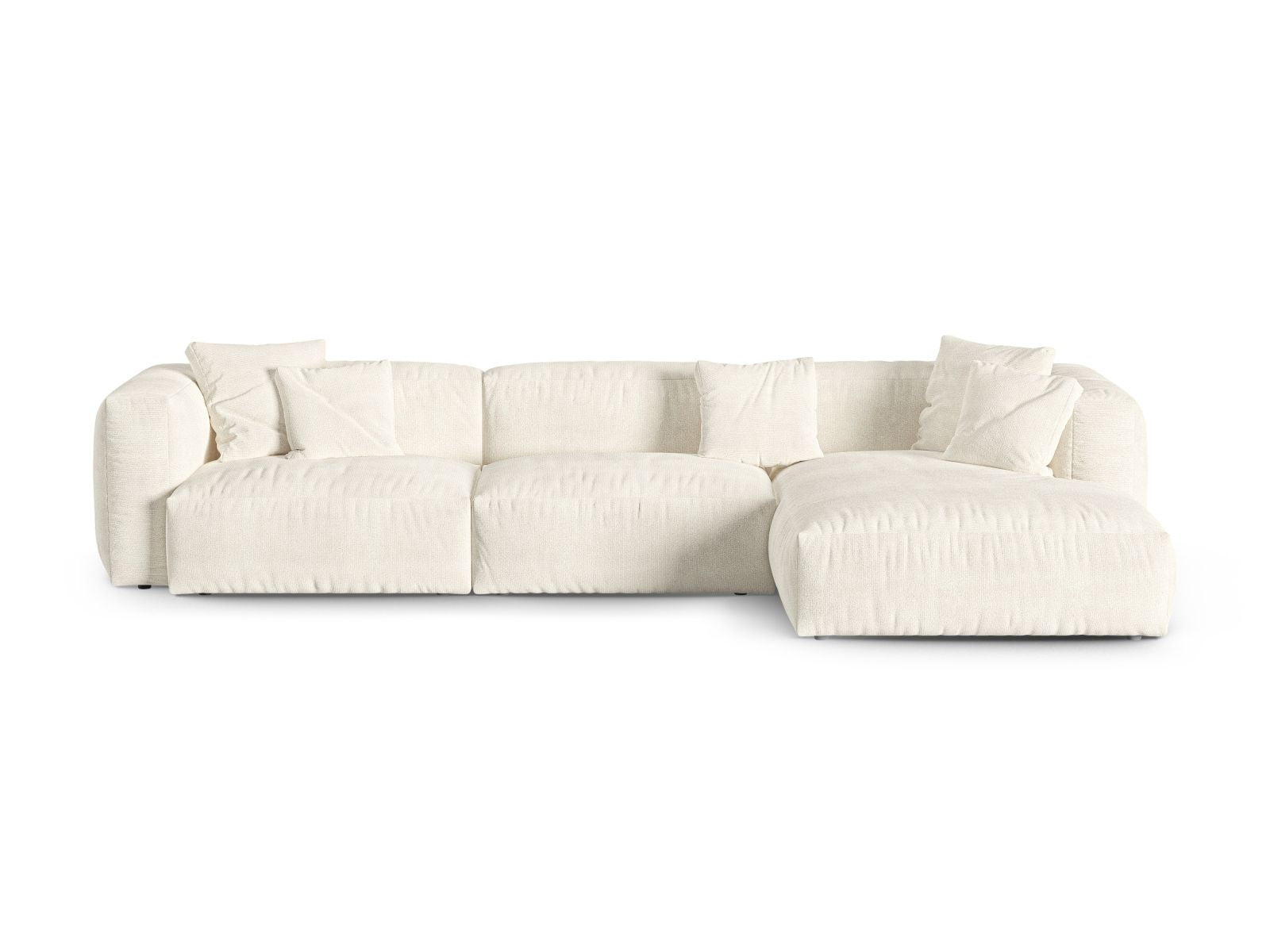 Elegantes 3-Sitzer XL Ecksofa rechts Martina in modernem Petrol-Vogue, ideal für entspannte Stunden und geschmackvolle Wohnräume.